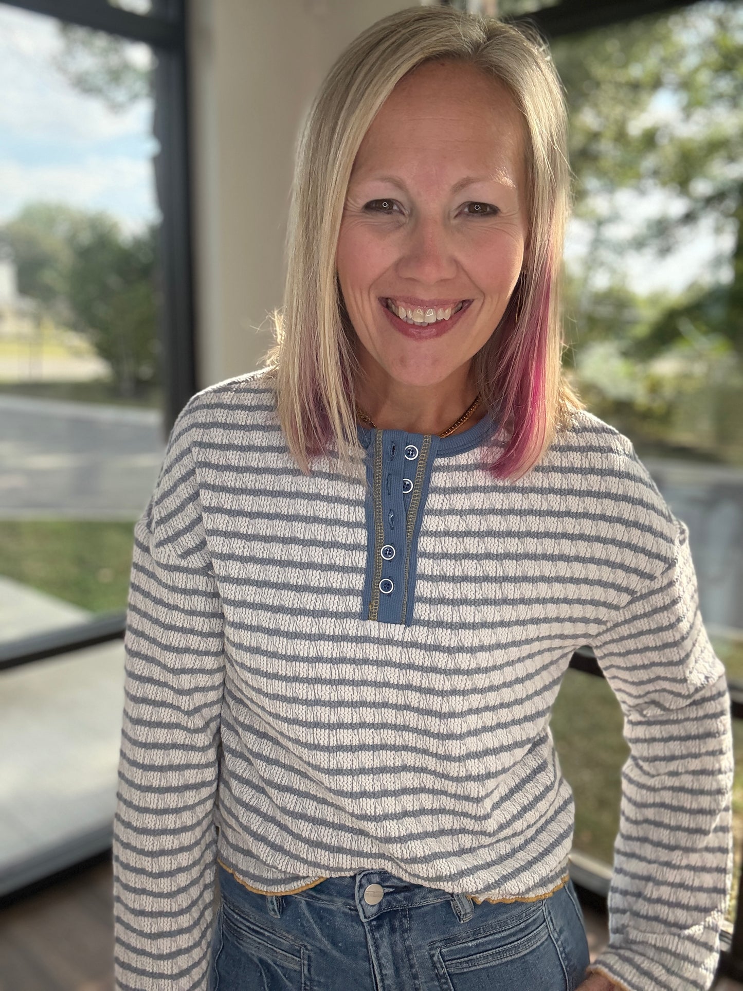 Skylar Textured Top
