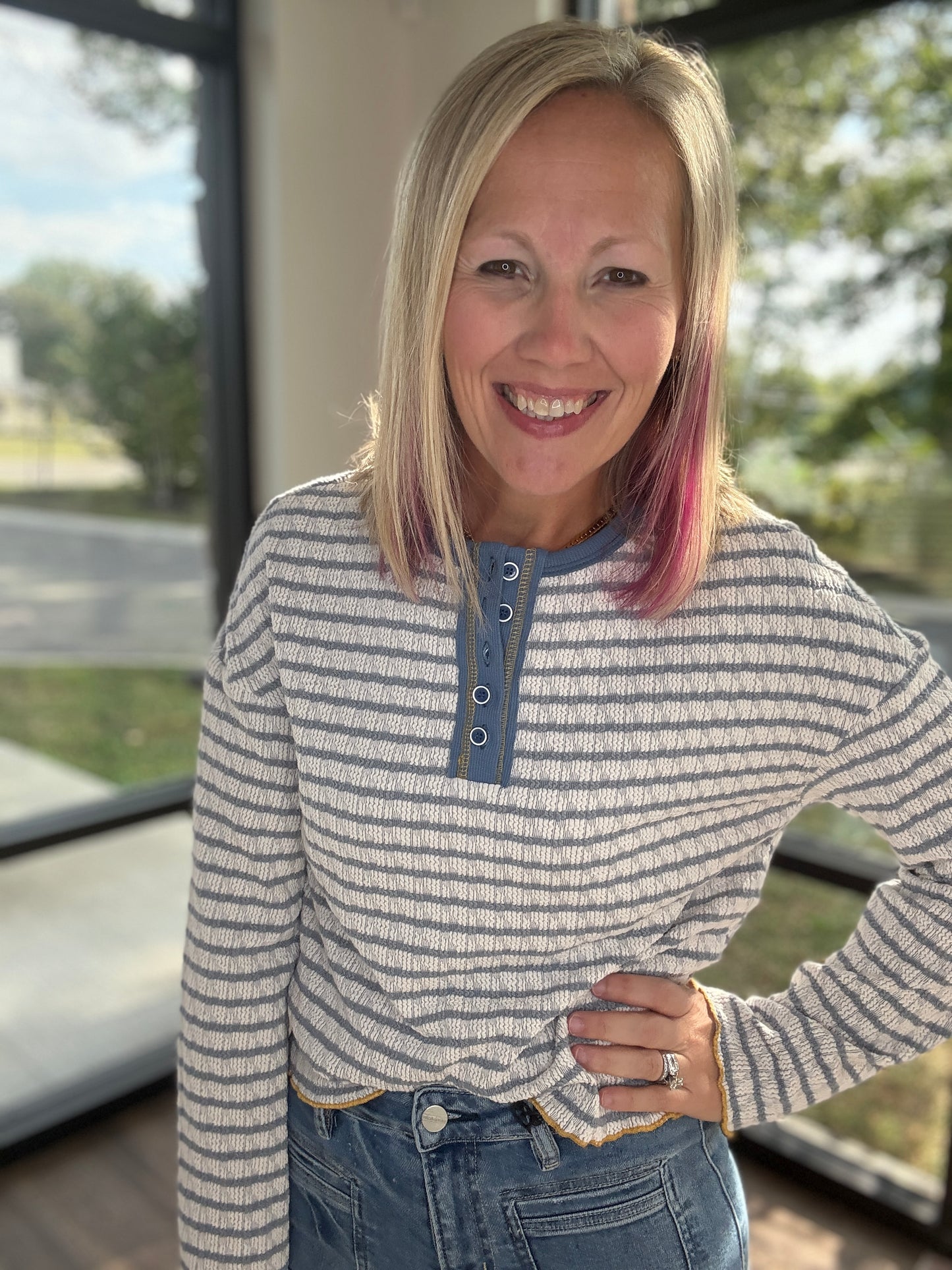 Skylar Textured Top