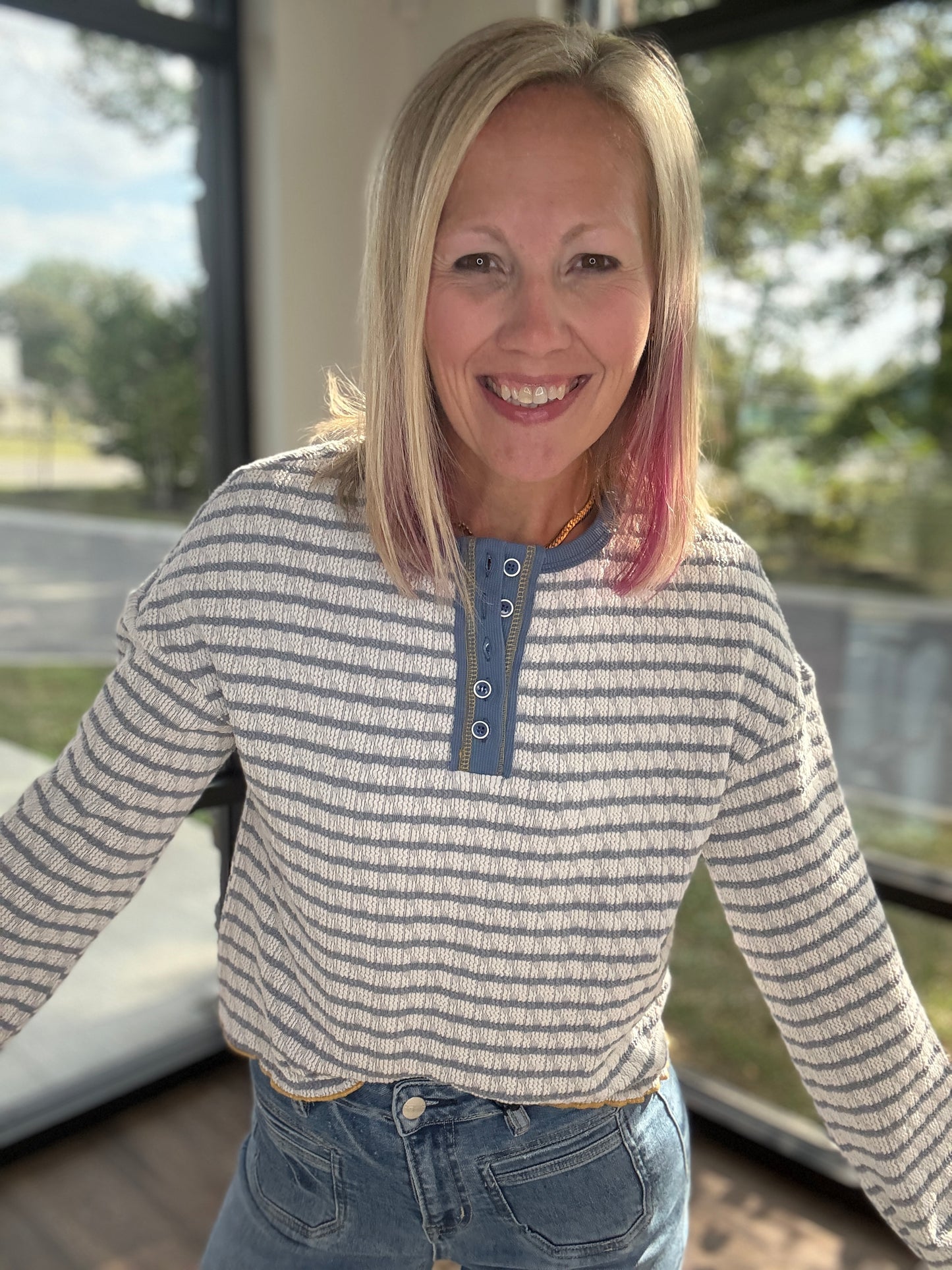 Skylar Textured Top