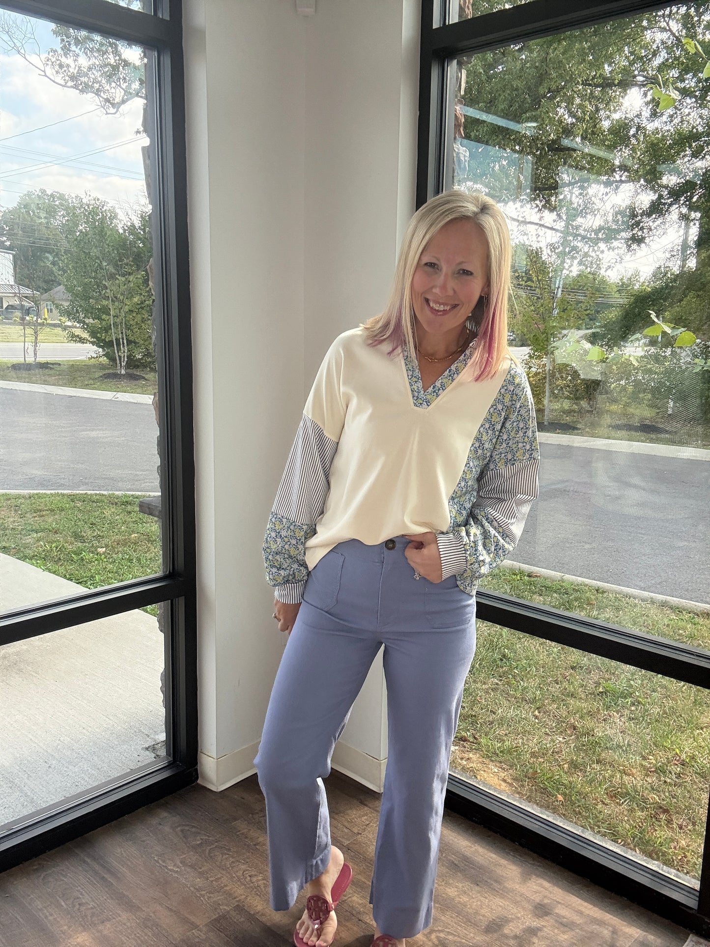 Bloom & Stripe Sweatshirt