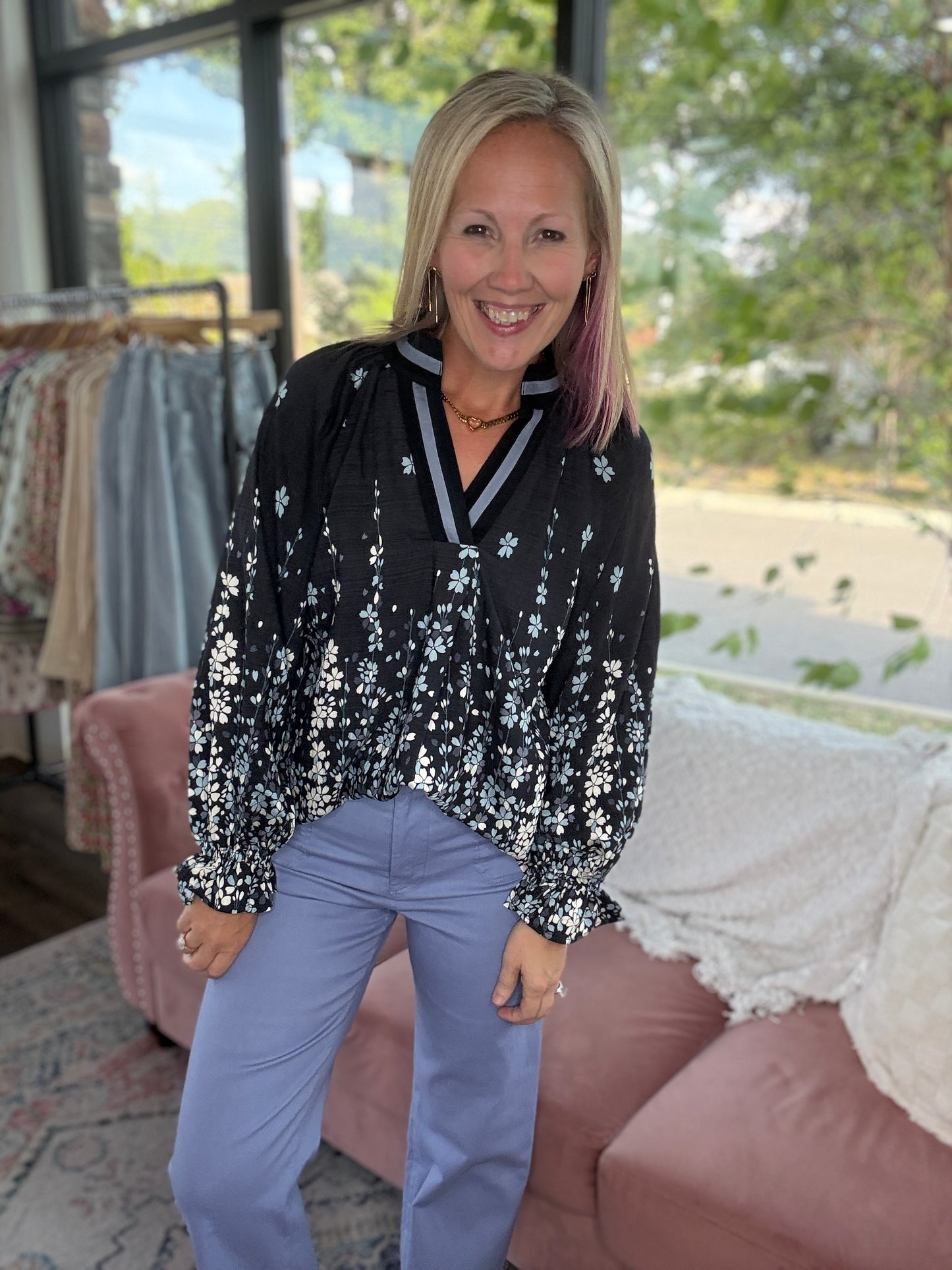 Meadow Muse Top- Navy