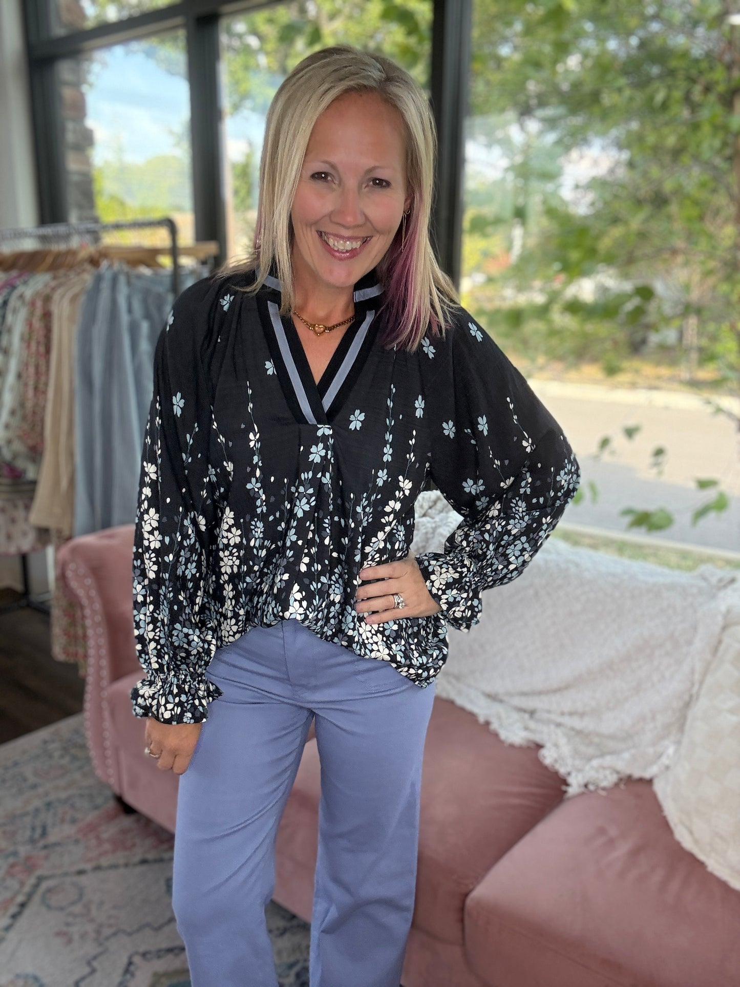 Meadow Muse Top- Navy