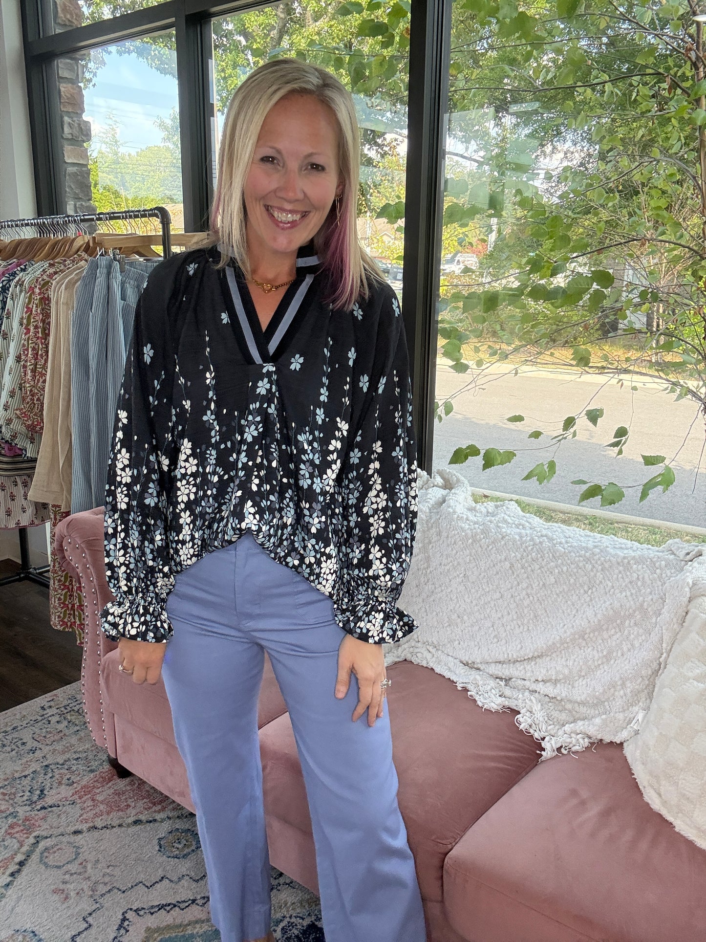 Meadow Muse Top- Navy