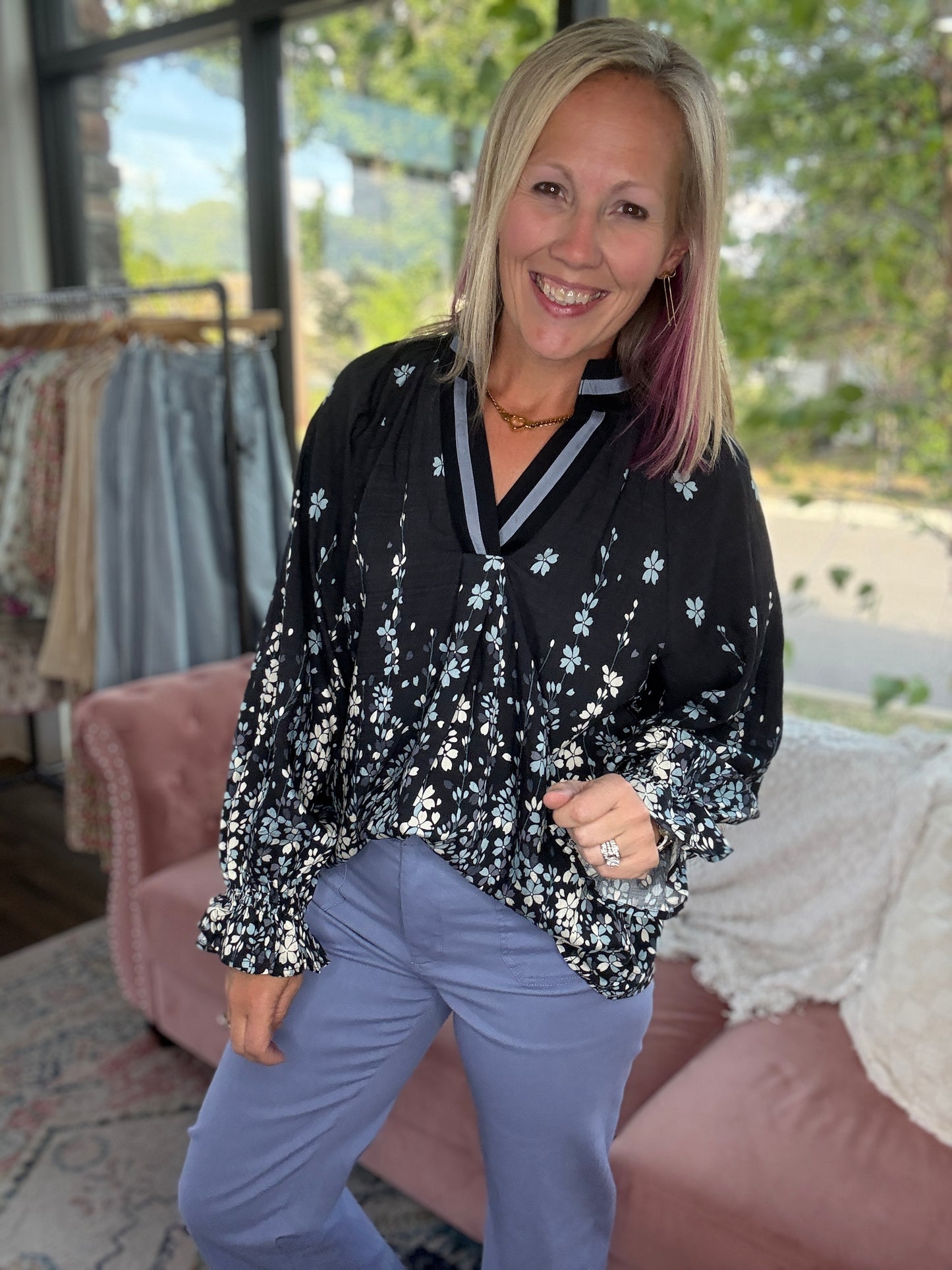 Meadow Muse Top- Navy