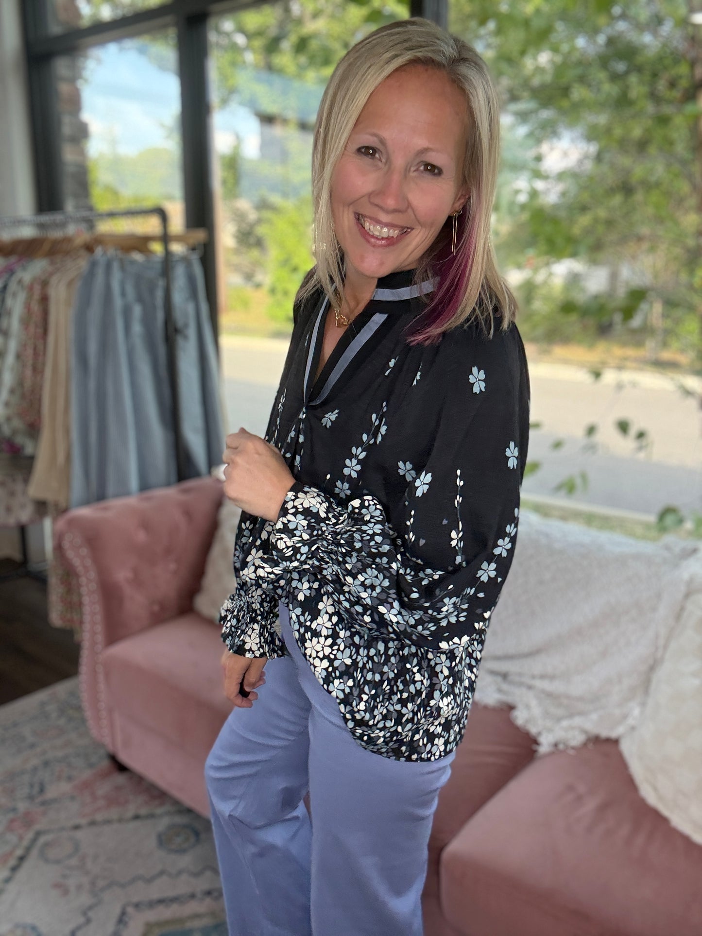 Meadow Muse Top- Navy
