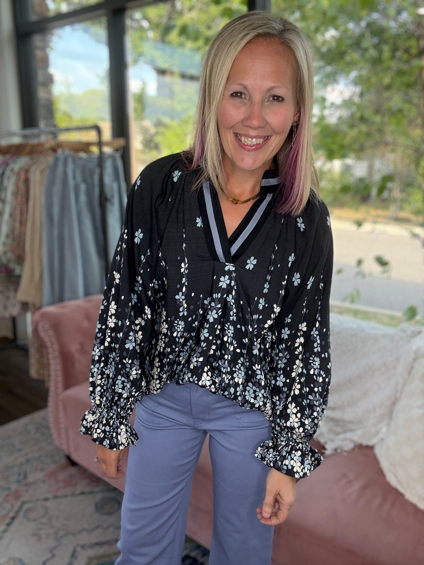 Meadow Muse Top- Navy
