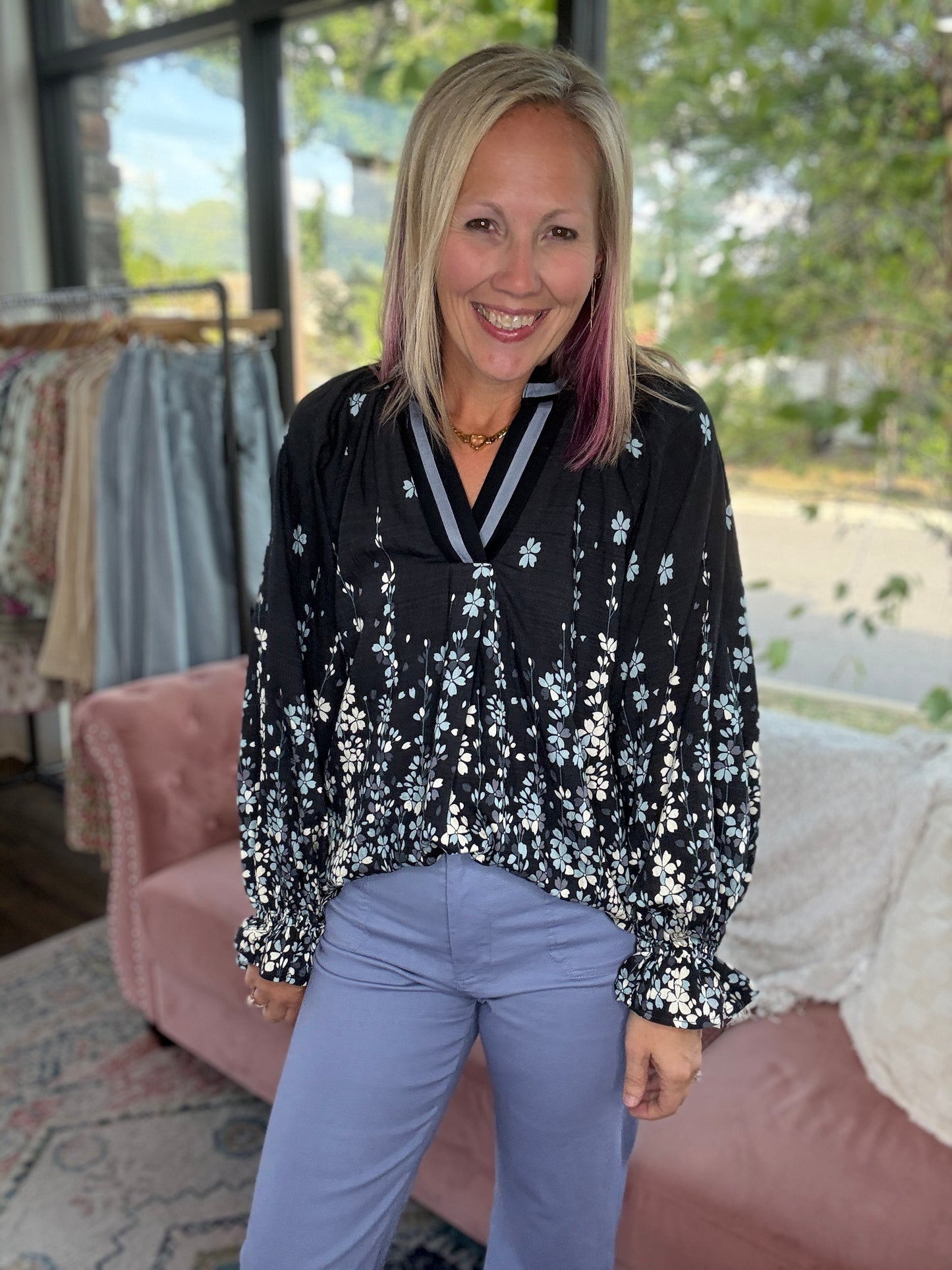 Meadow Muse Top- Navy
