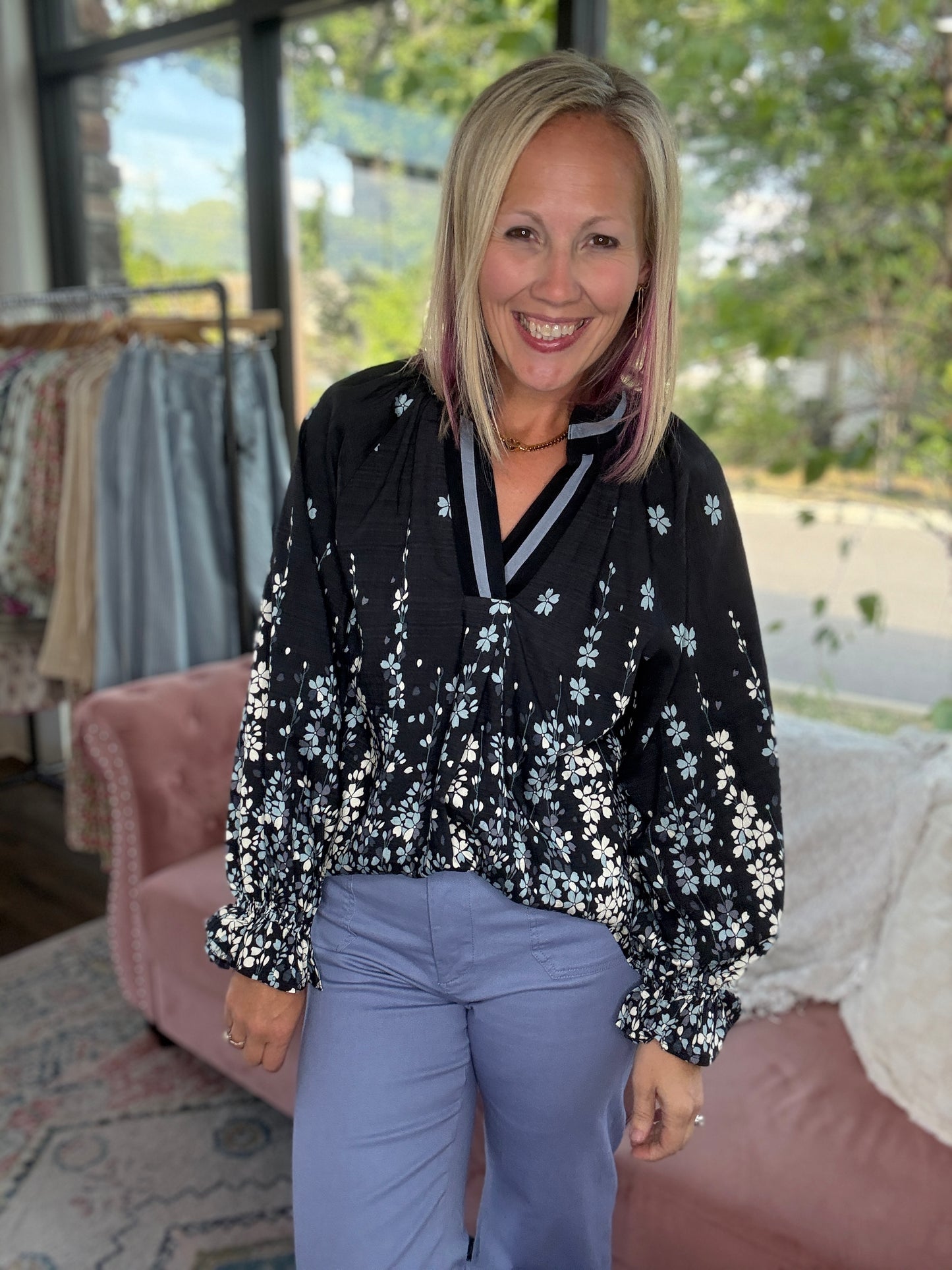 Meadow Muse Top- Navy