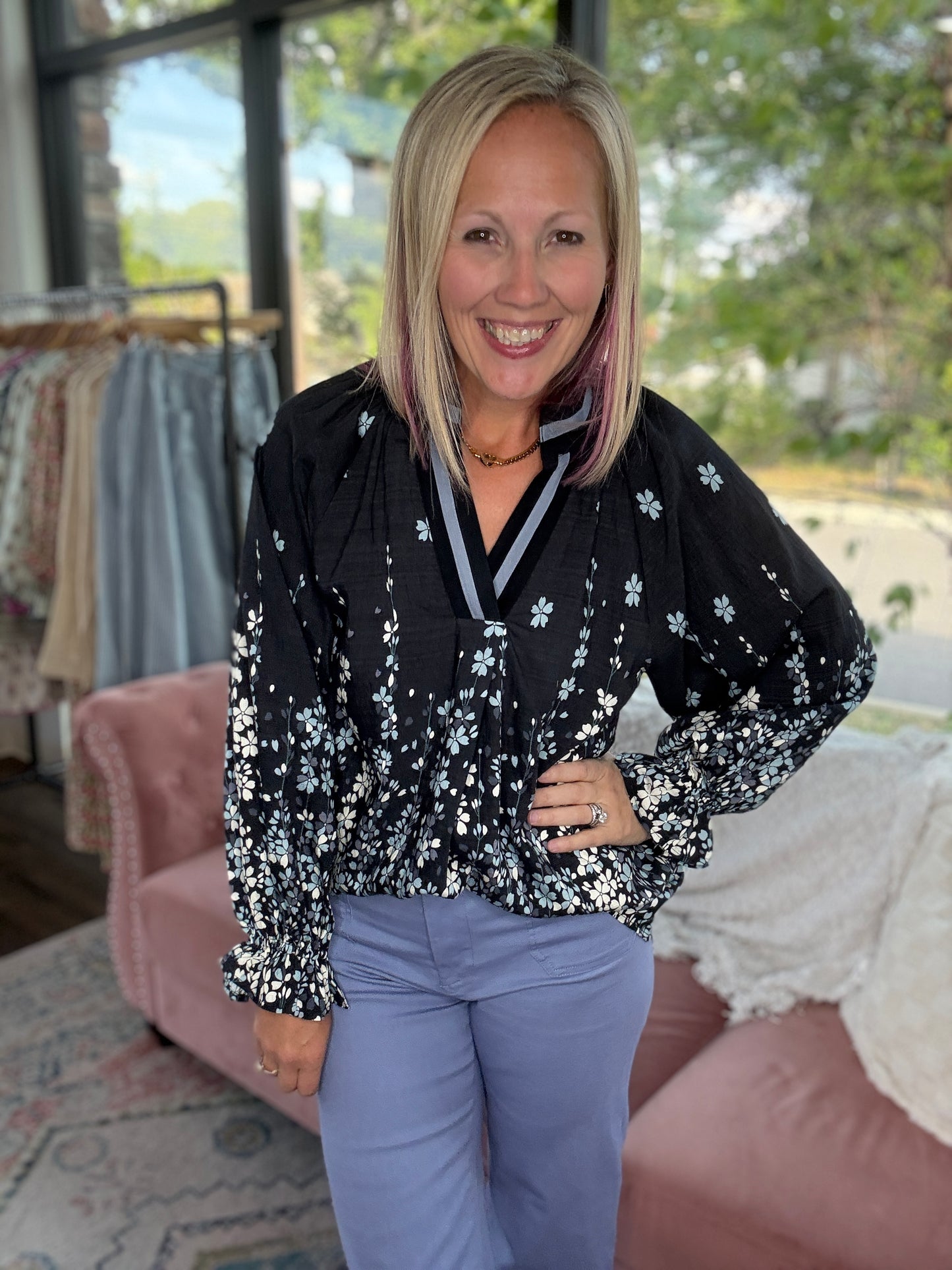 Meadow Muse Top- Navy