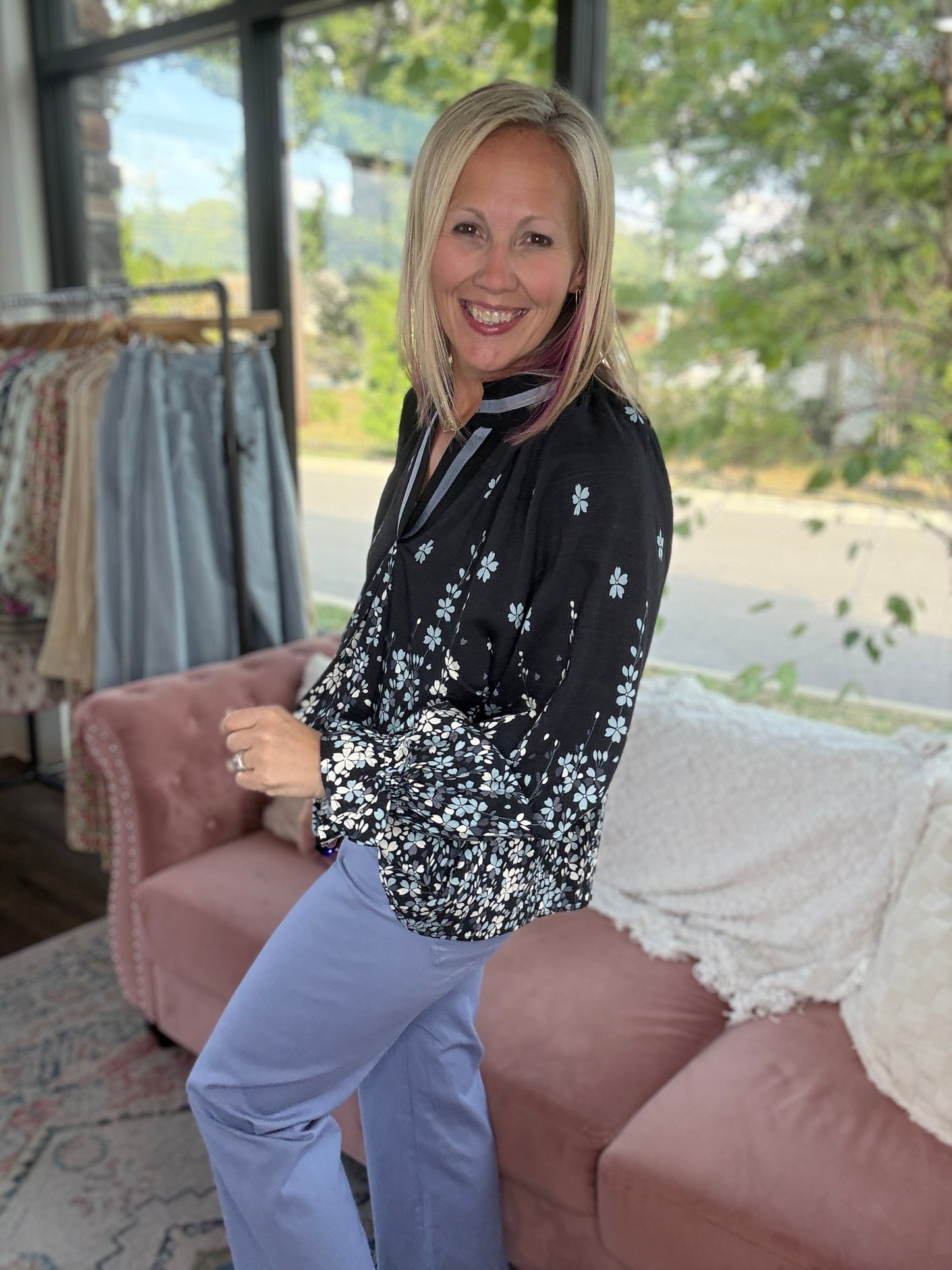 Meadow Muse Top- Navy