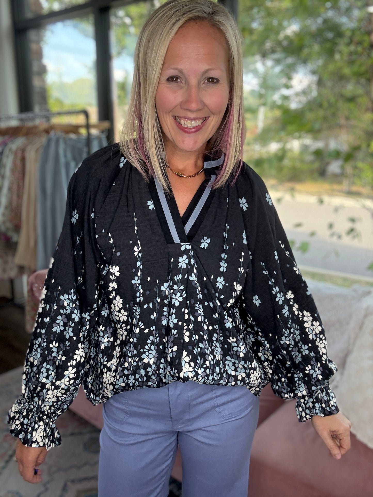 Meadow Muse Top- Navy