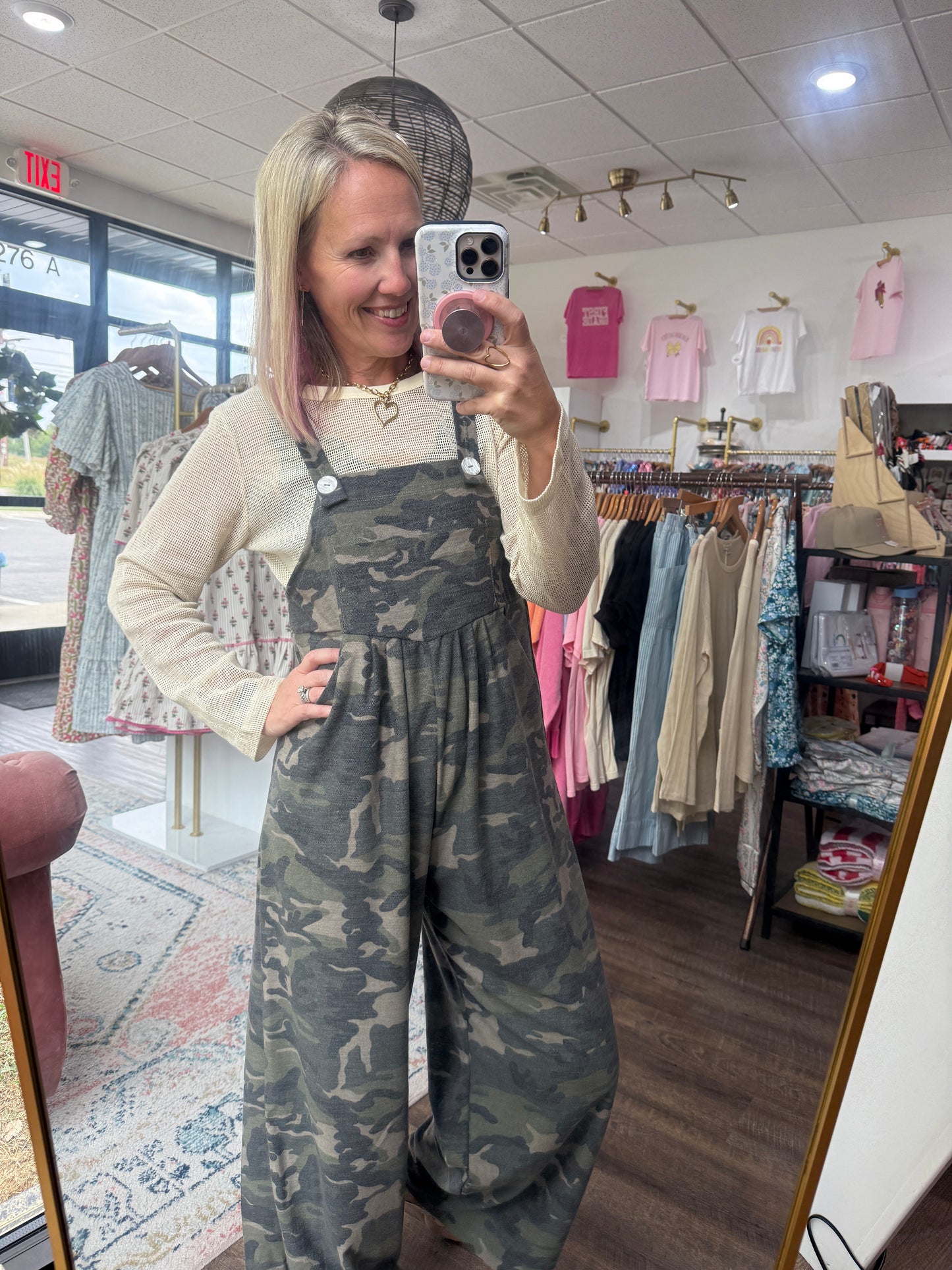 Camo Cozy Overalls