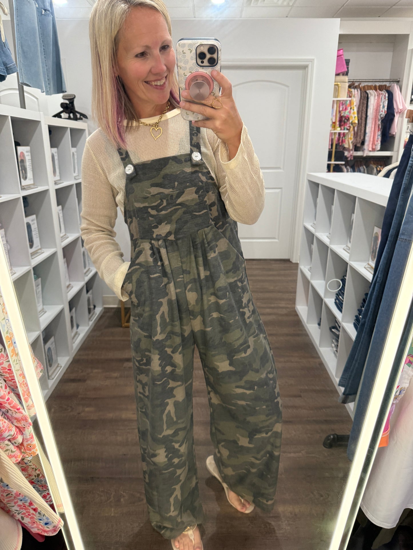 Camo Cozy Overalls