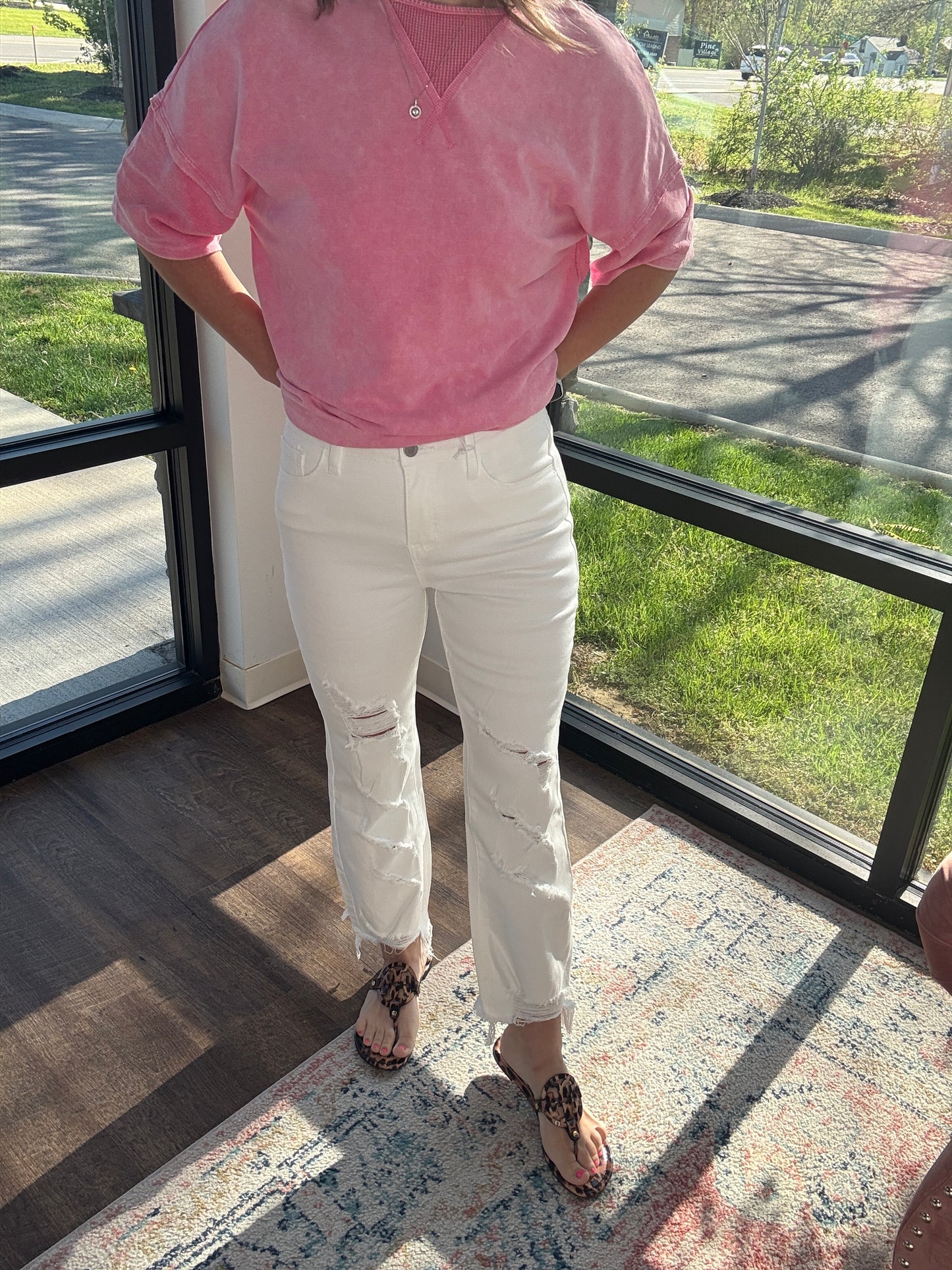 Urban Distressed Jean- White