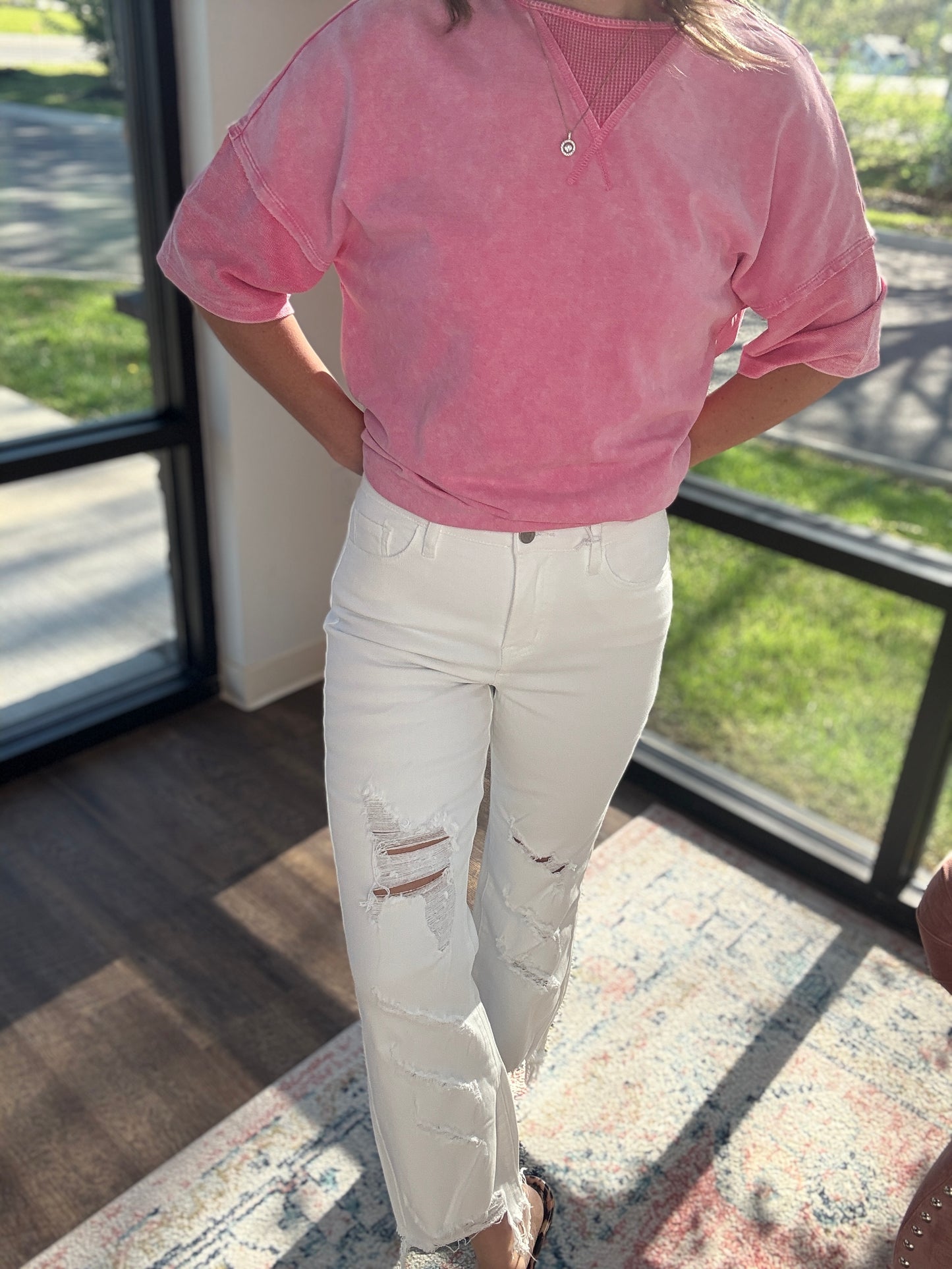 Urban Distressed Jean- White