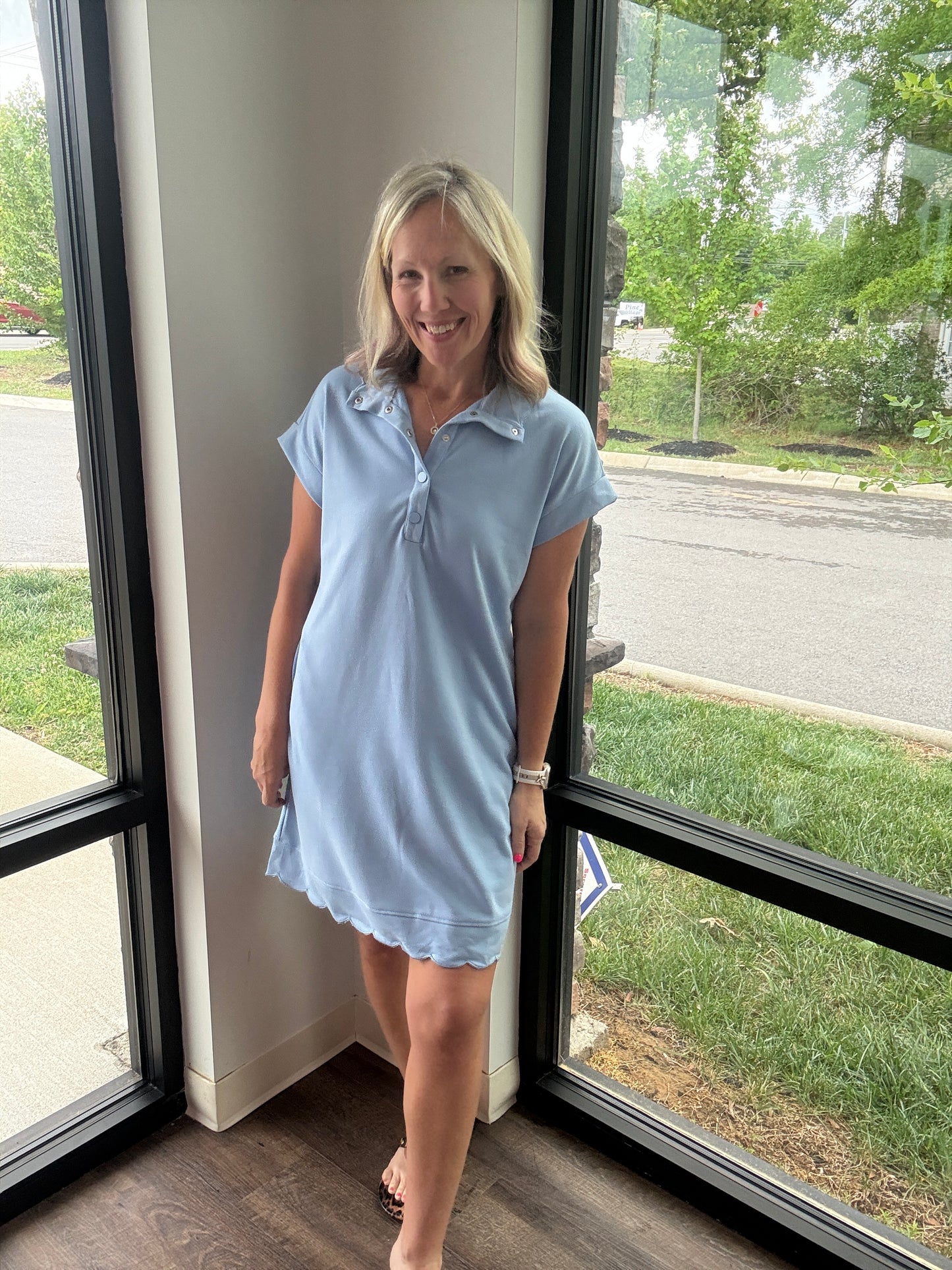 Bluebell Breeze Scallop Dress