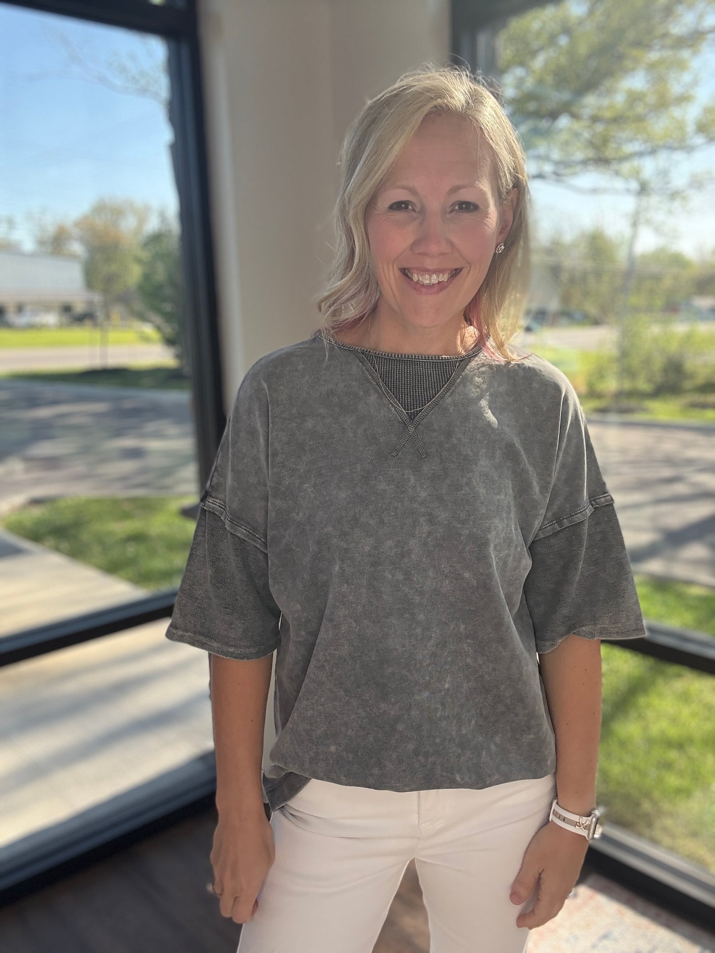 Off-Duty Tee- Gray