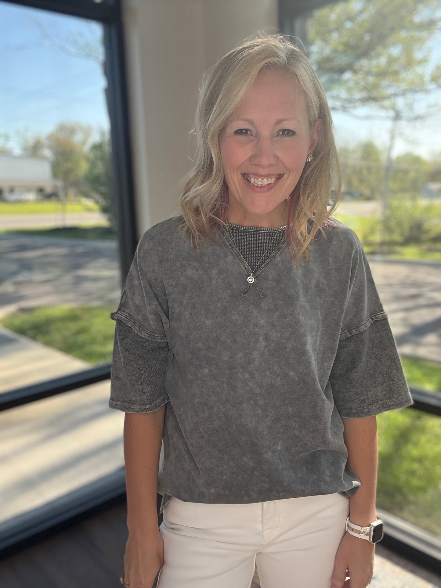 Off-Duty Tee- Gray
