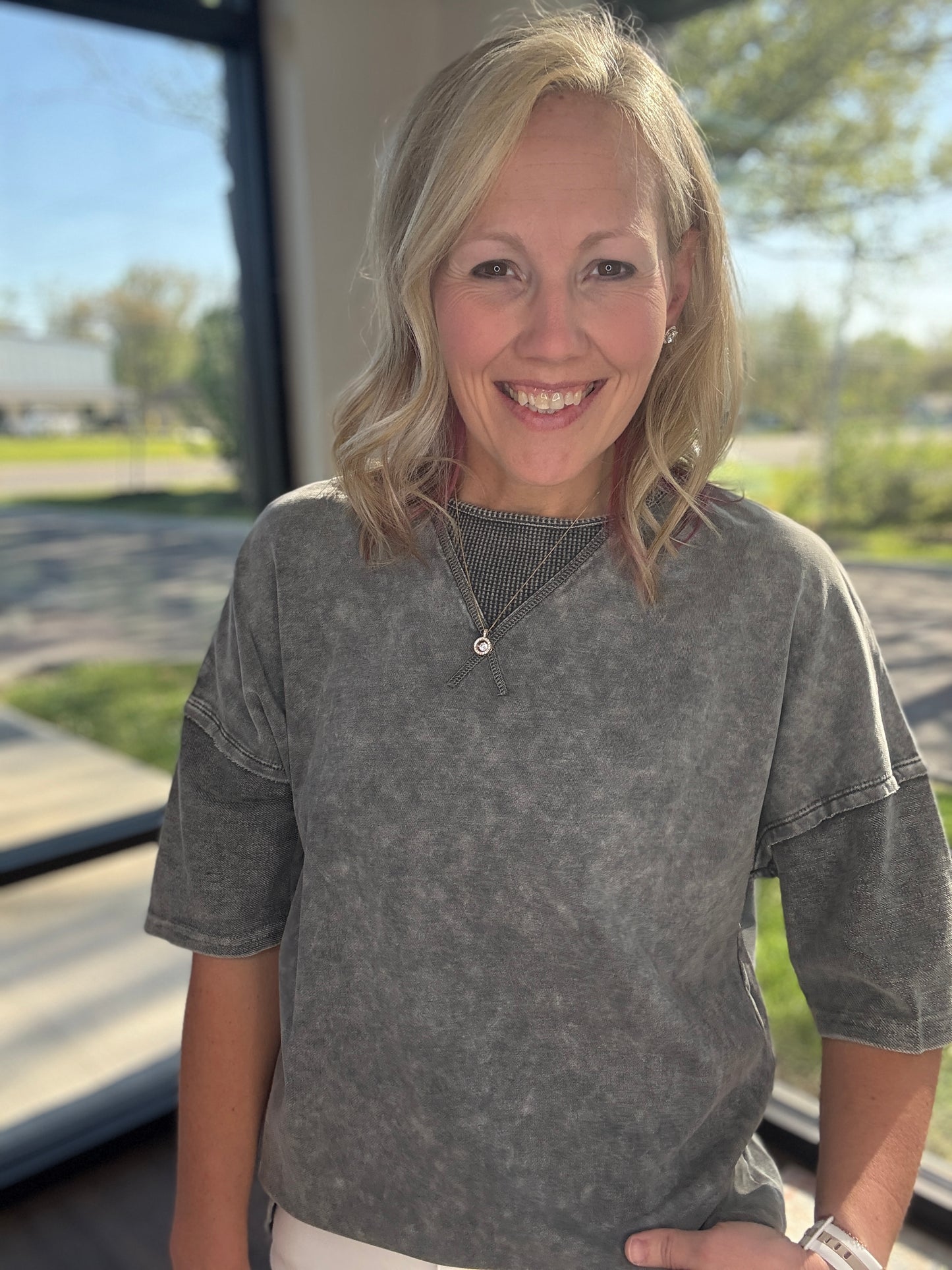 Off-Duty Tee- Gray