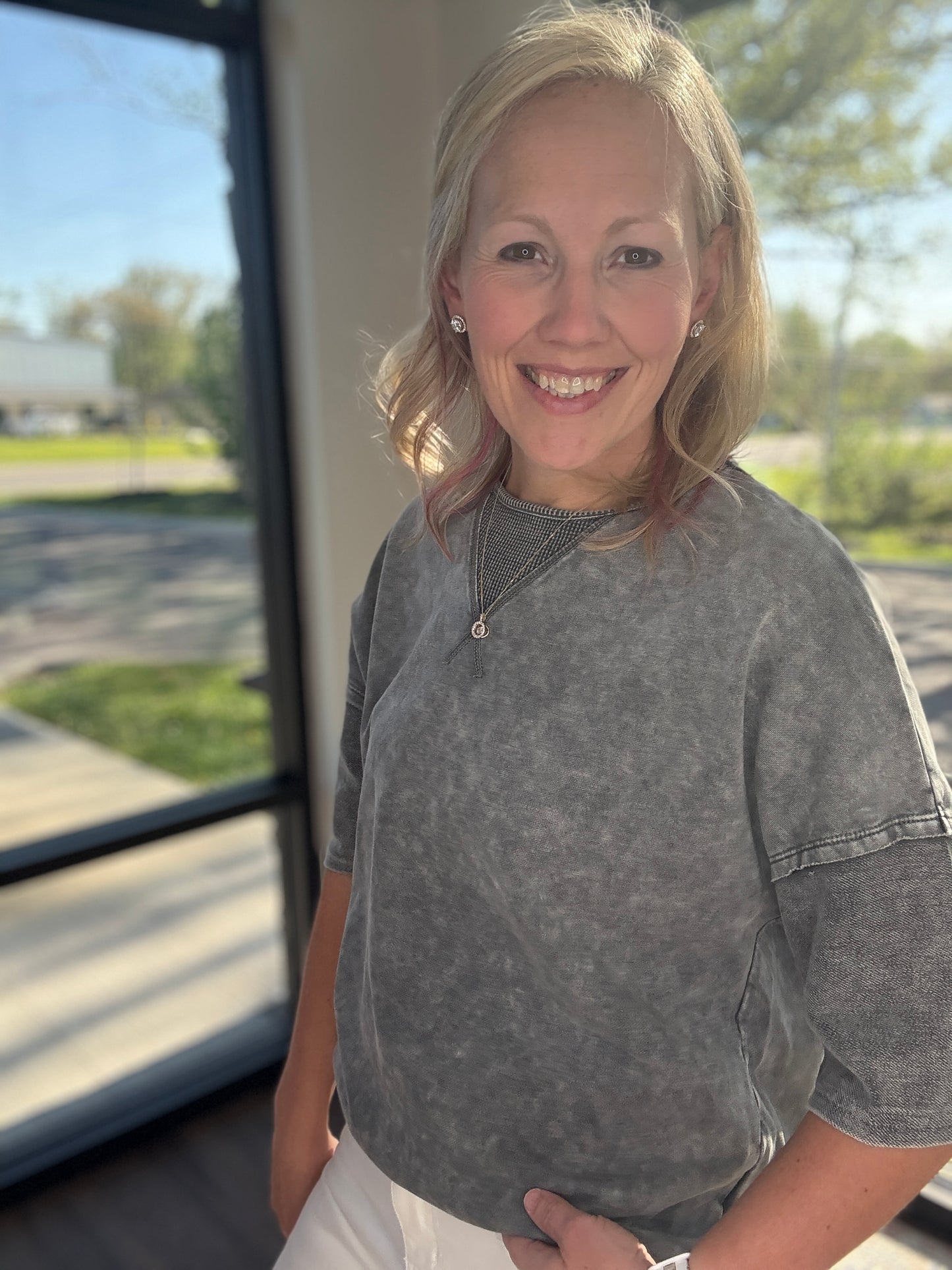 Off-Duty Tee- Gray