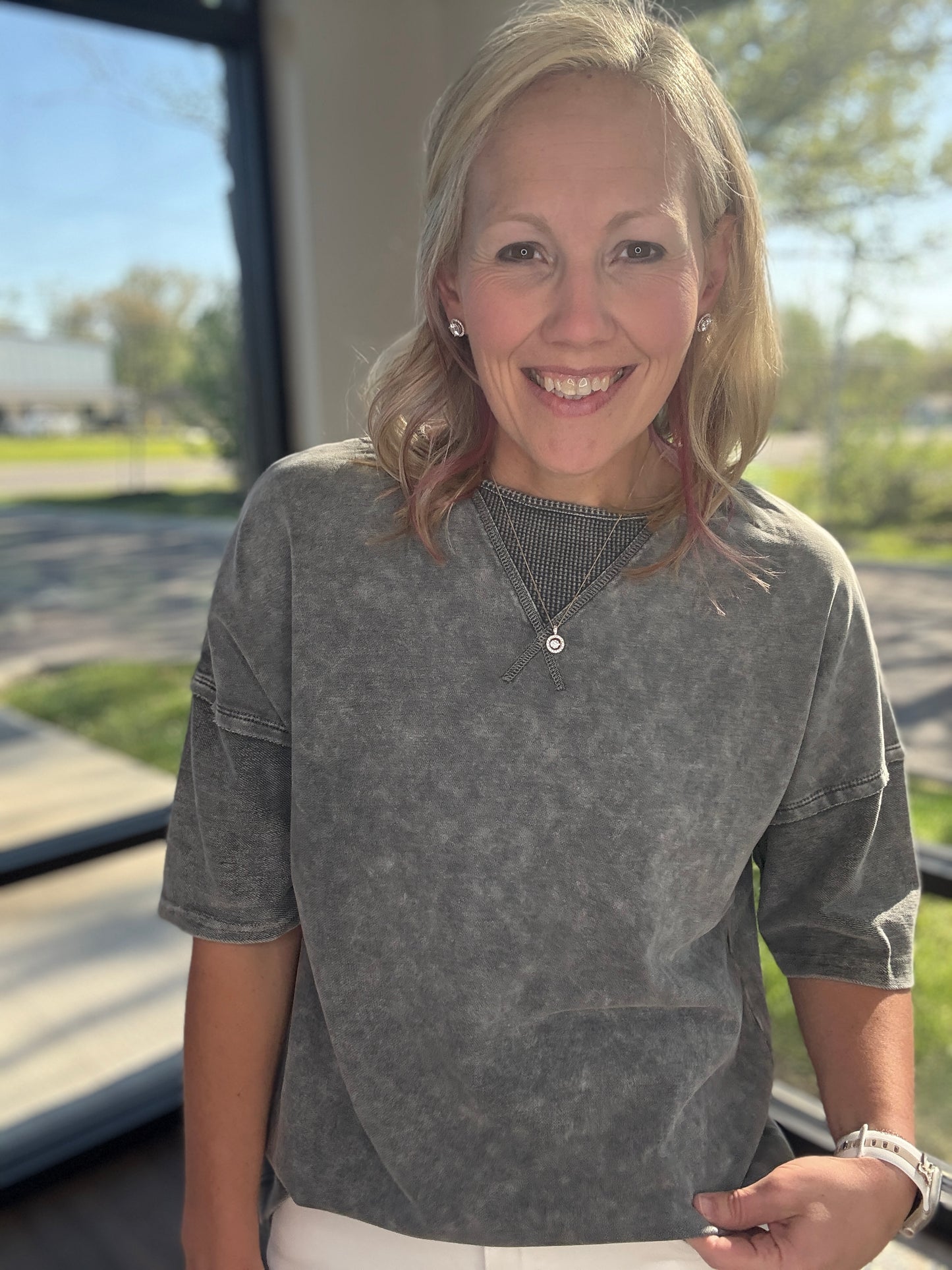 Off-Duty Tee- Gray