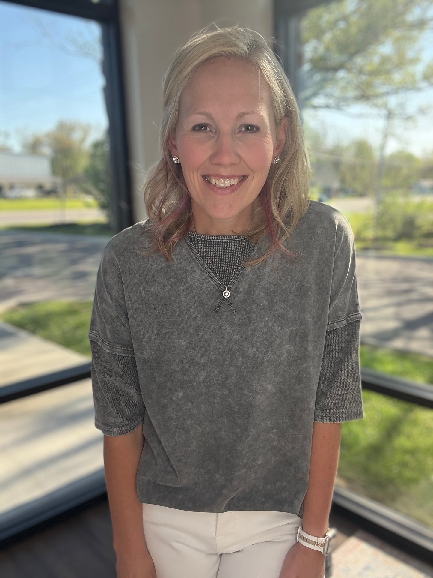 Off-Duty Tee- Gray
