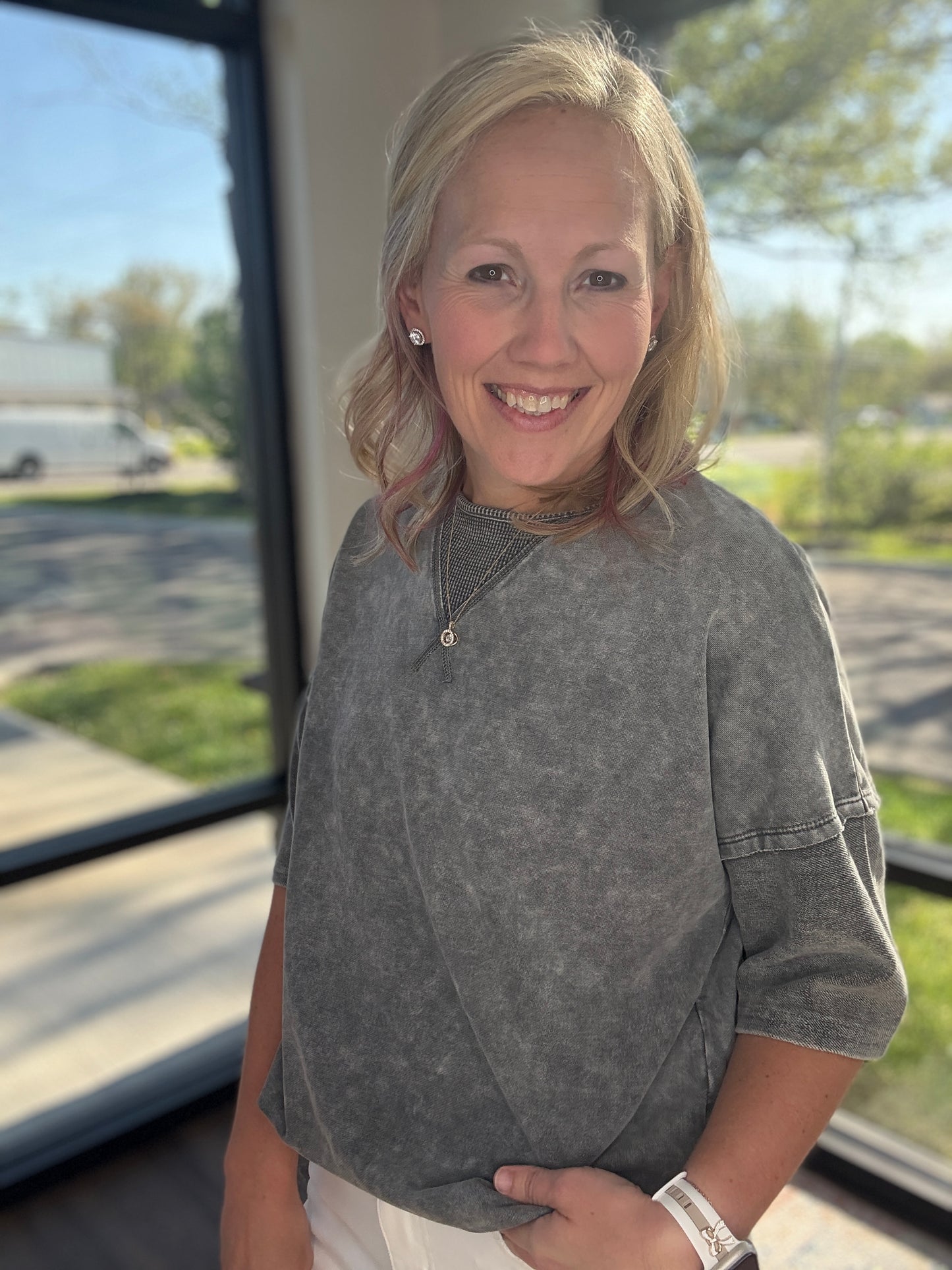 Off-Duty Tee- Gray