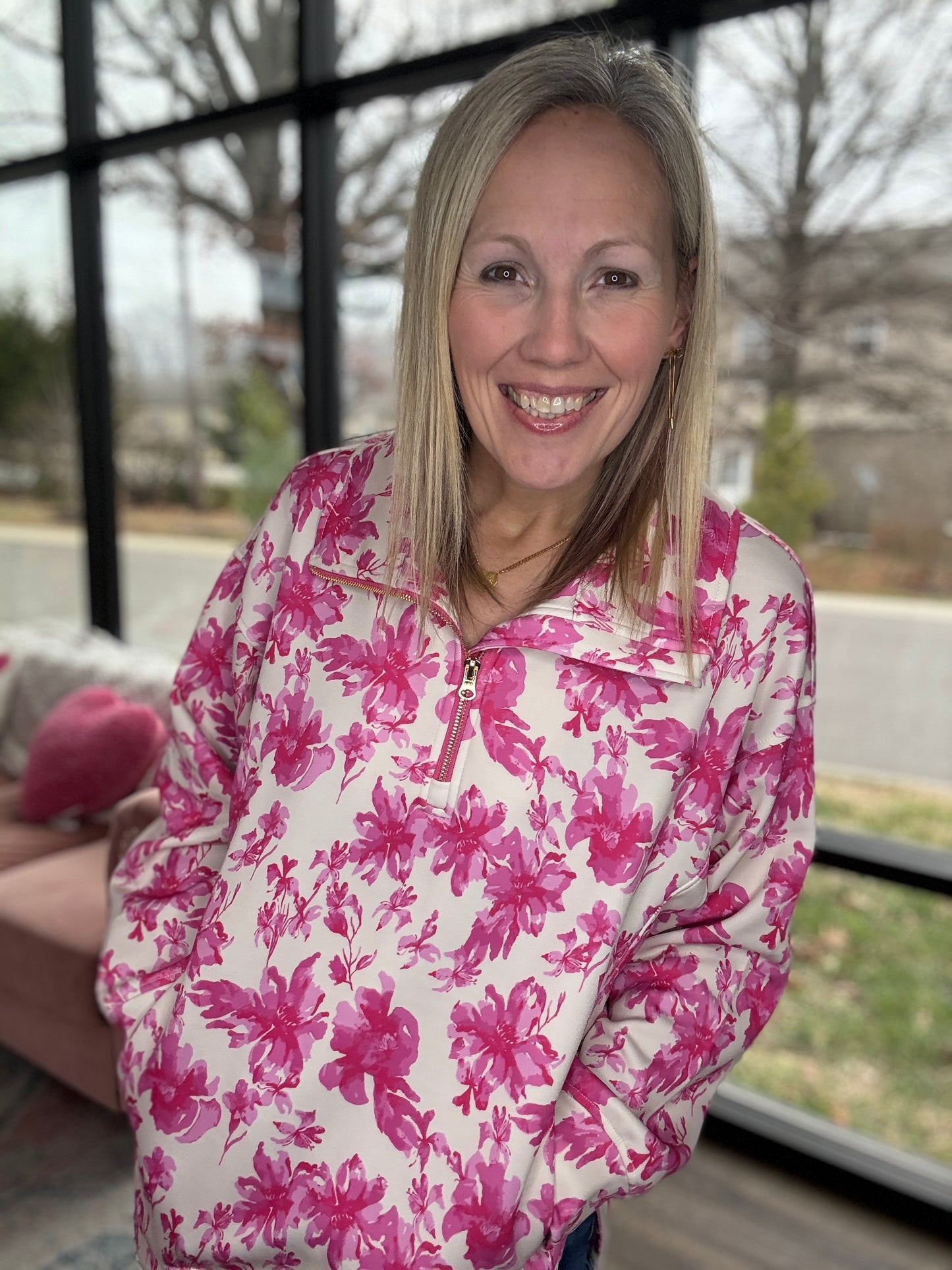 Pink Blossom Pullover