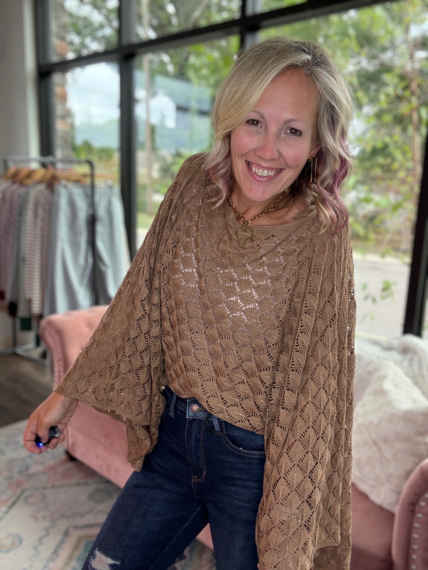 Free Spirit Bell Top- Mocha