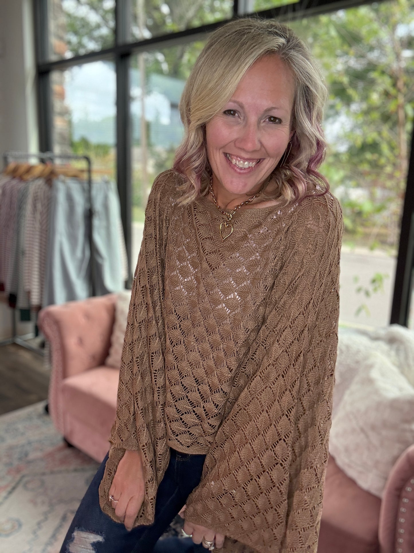 Free Spirit Bell Top- Mocha