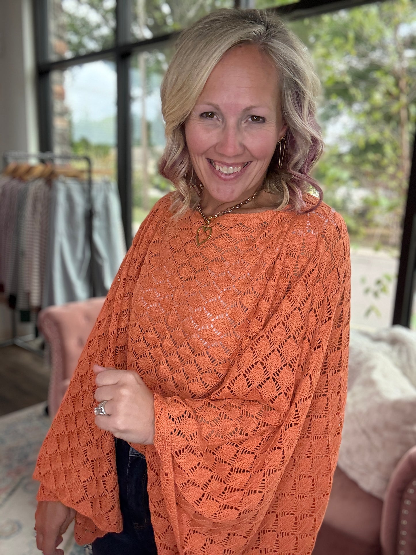 Free Spirit Bell Top- Orange