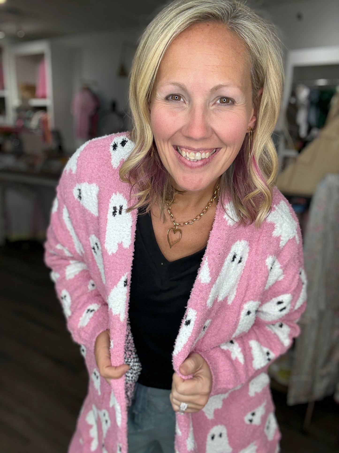 Pink Ghost Cardigan