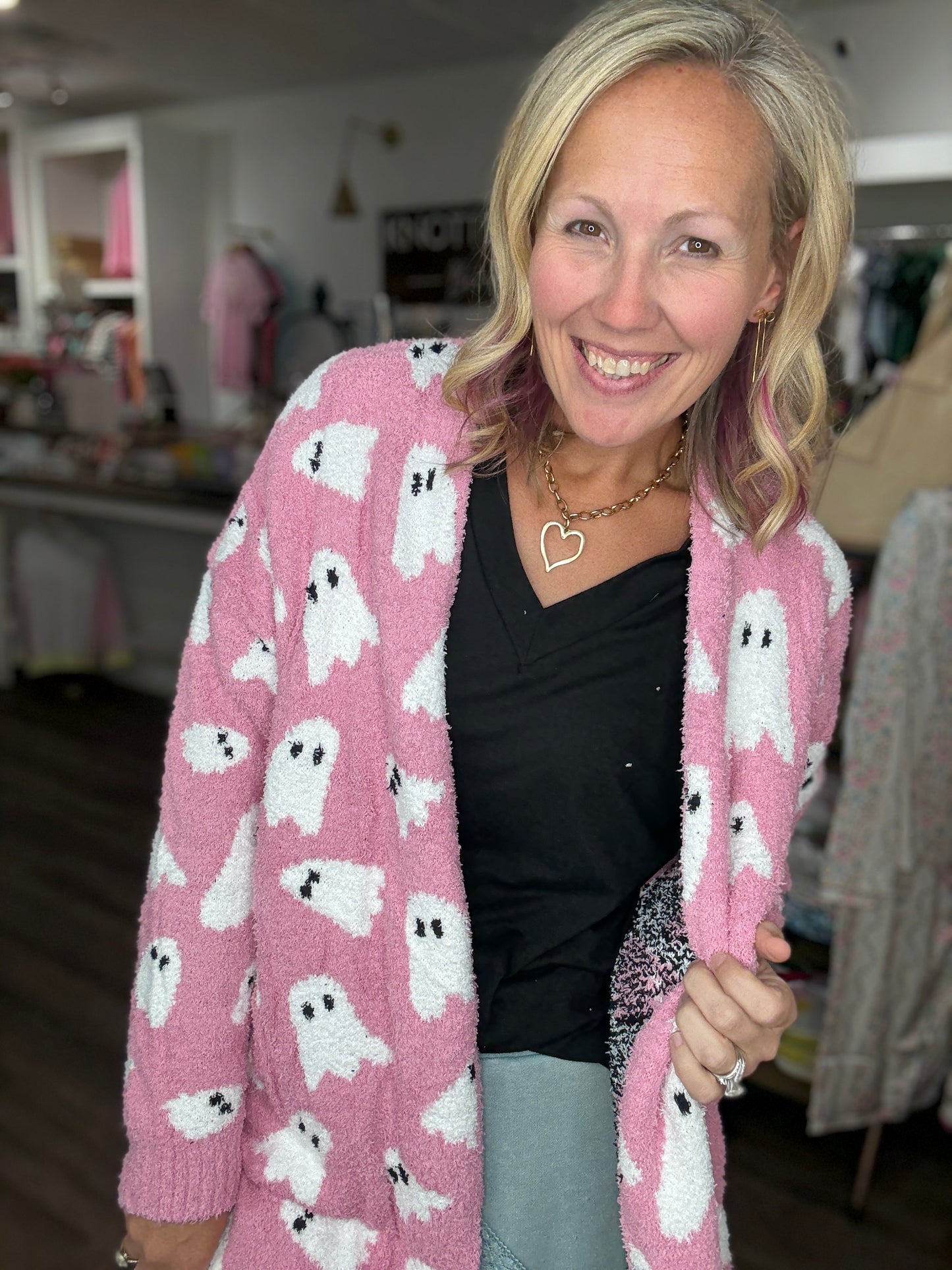 Pink Ghost Cardigan