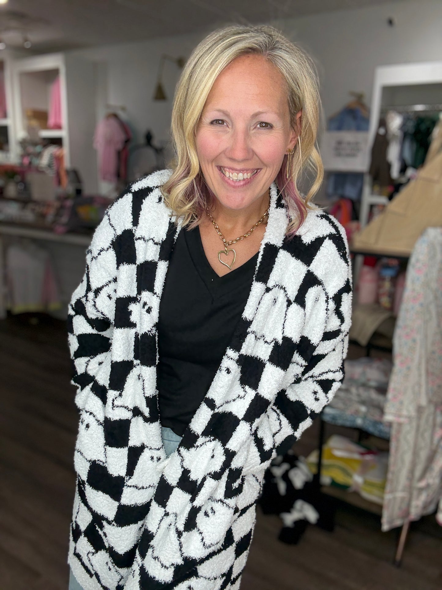 Checkered Ghost Cardigan