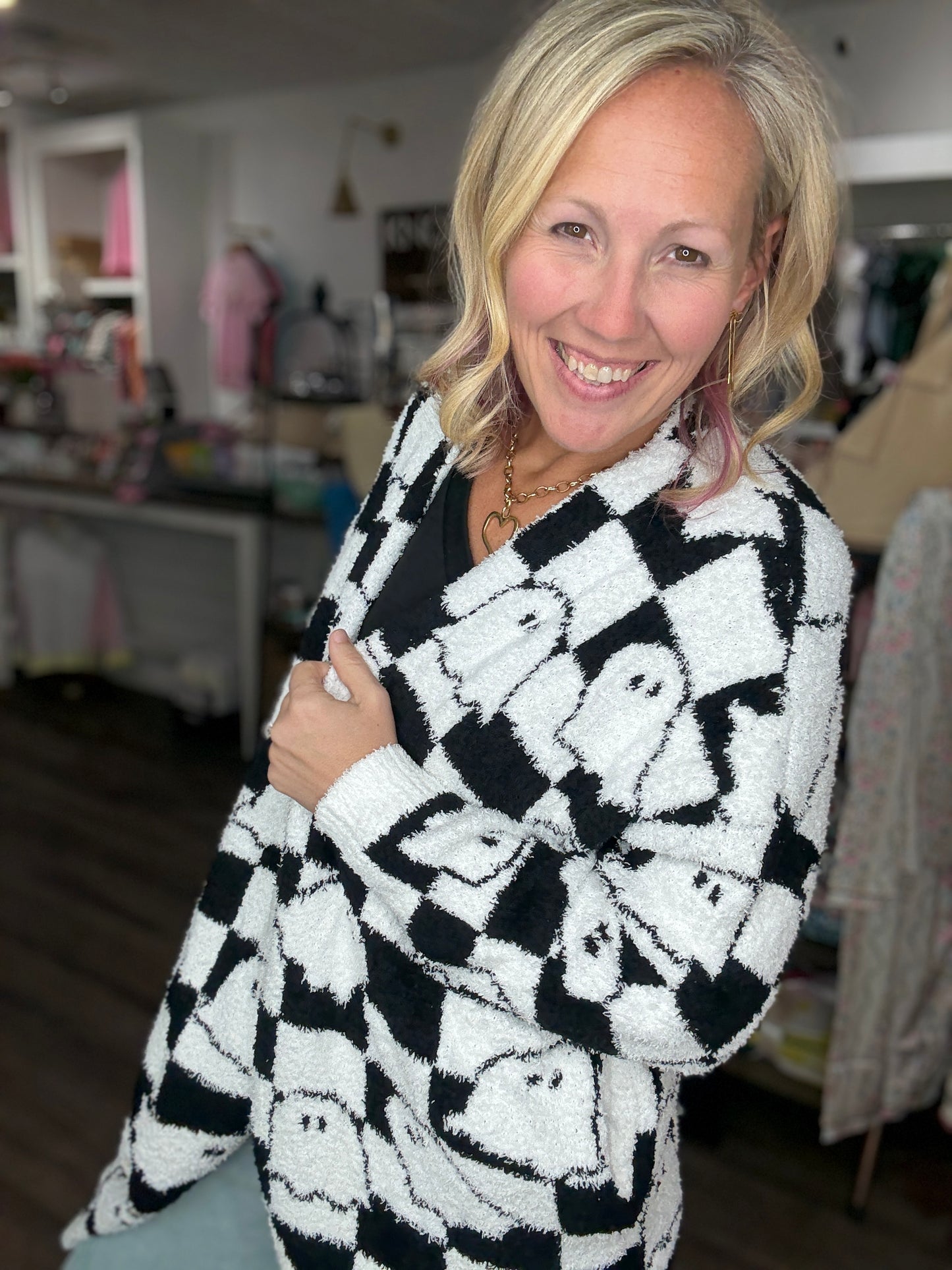Checkered Ghost Cardigan