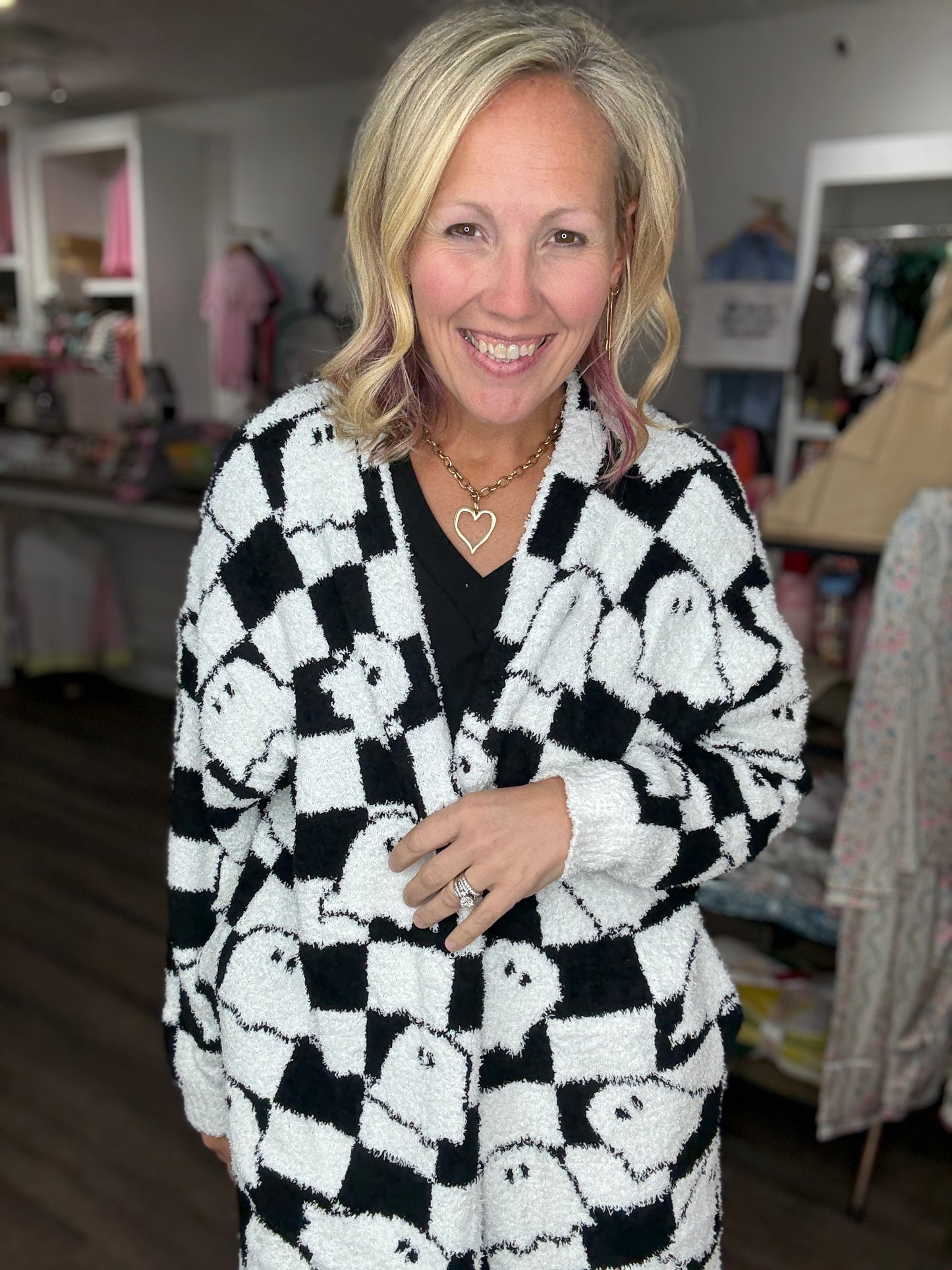 Checkered Ghost Cardigan