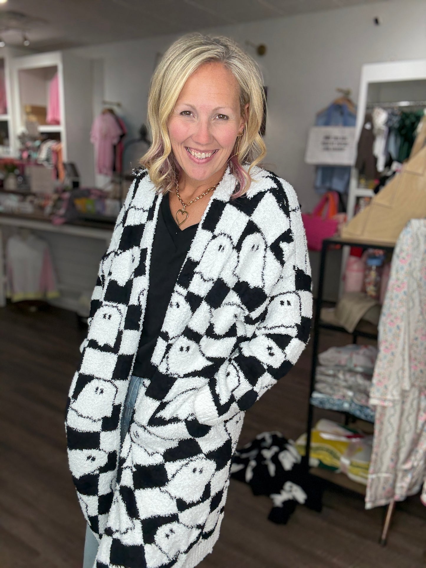 Checkered Ghost Cardigan