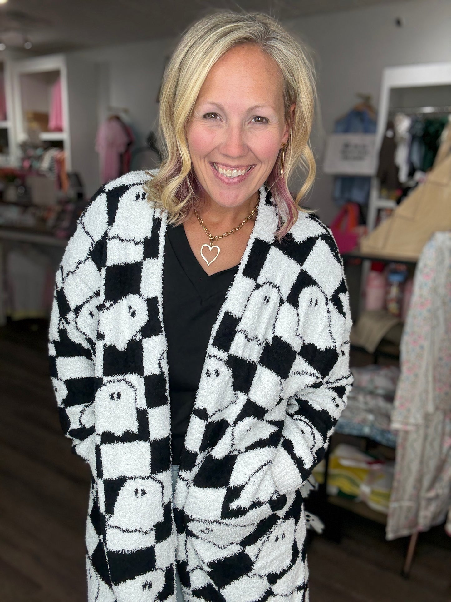 Checkered Ghost Cardigan