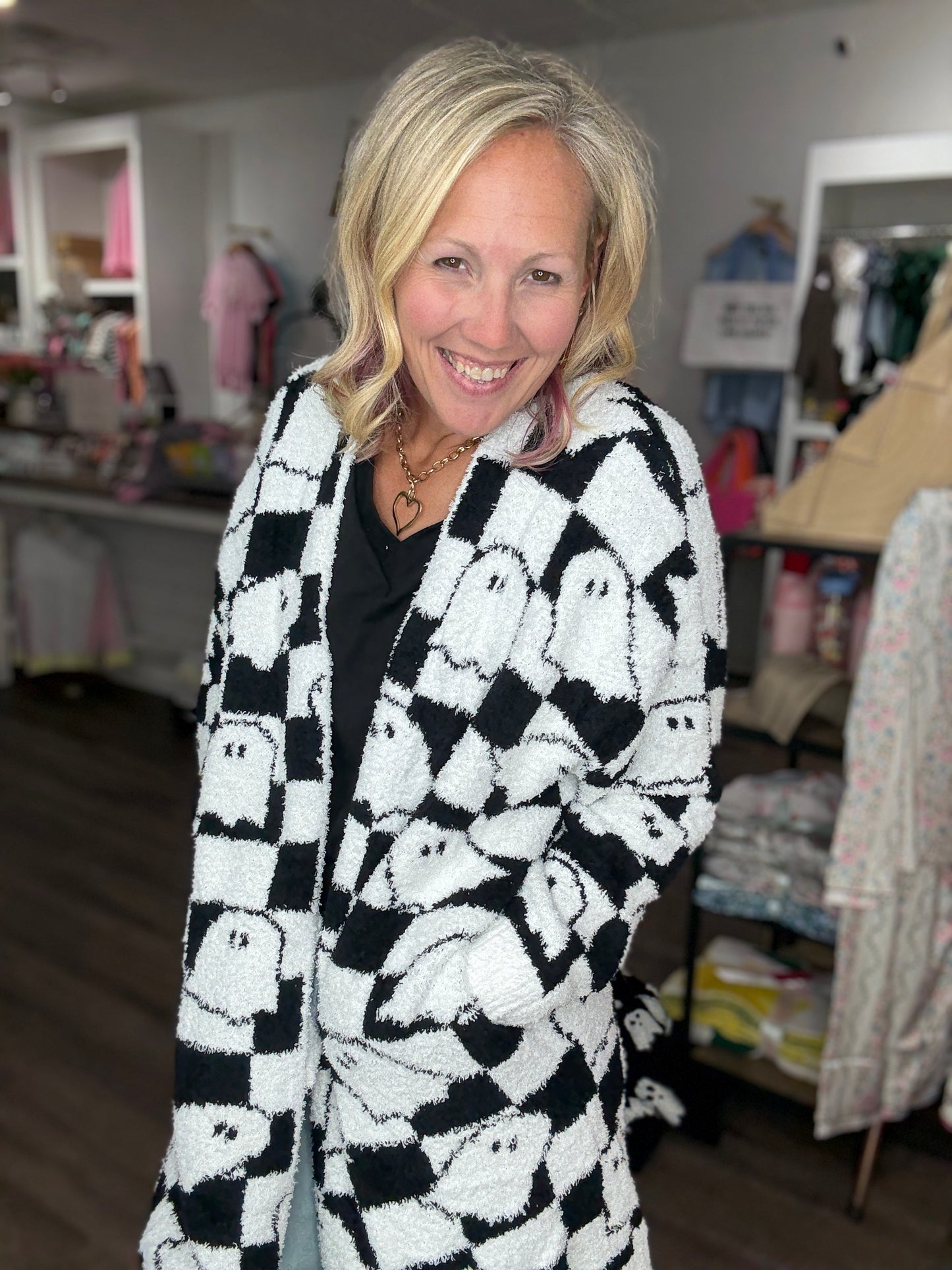 Checkered Ghost Cardigan