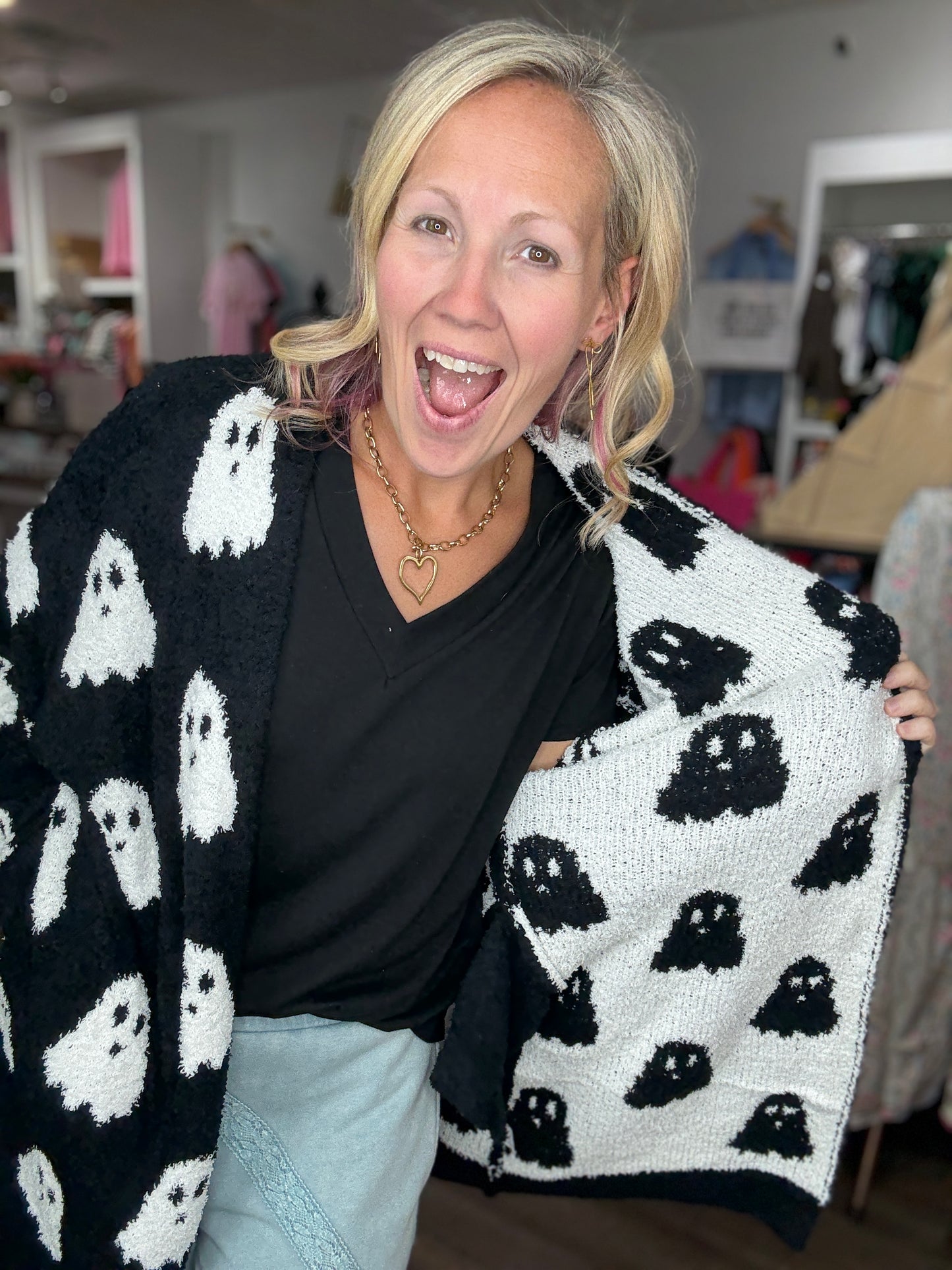 Ghost Reversible Cloud Cardigan