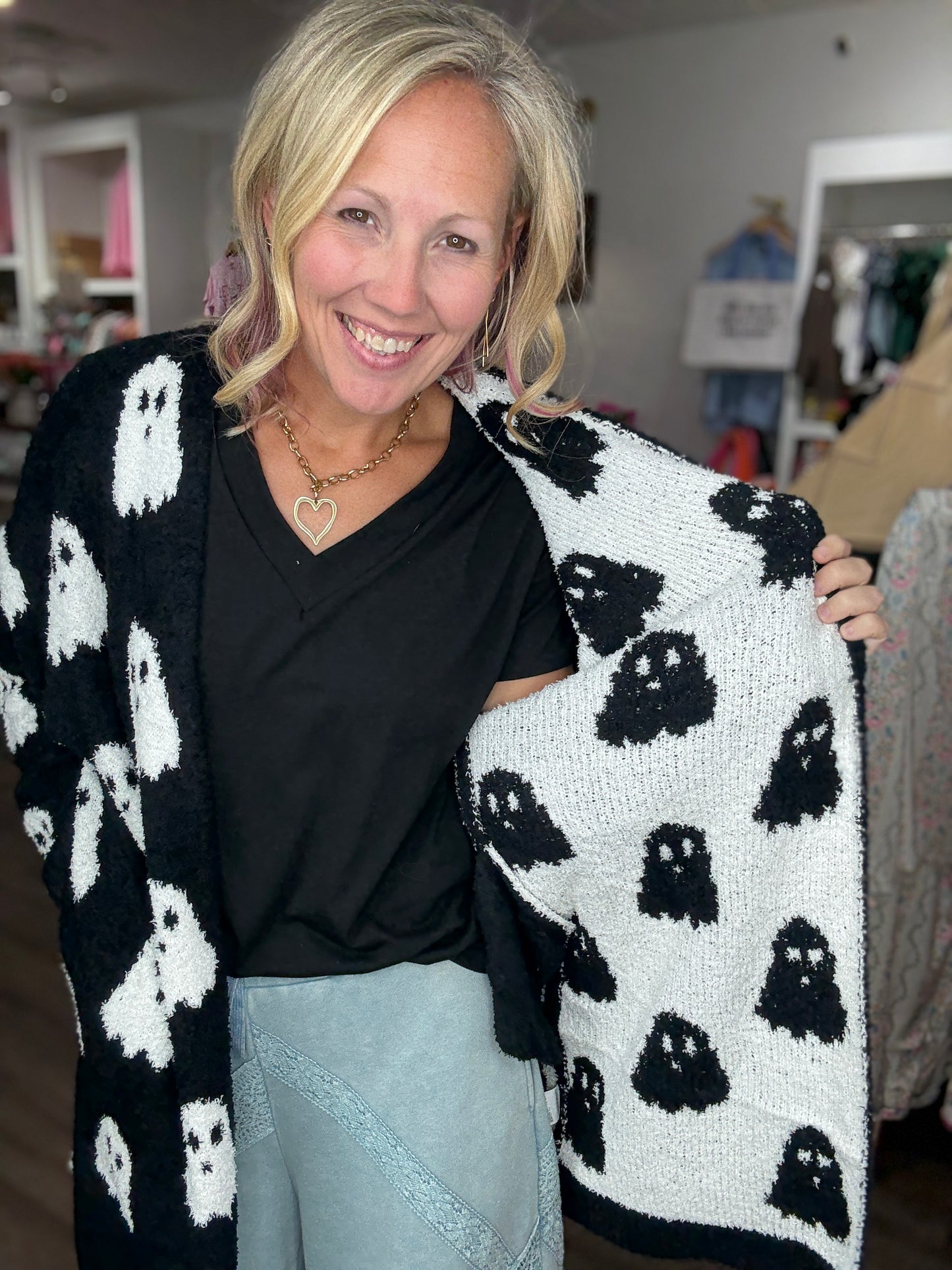 Ghost Reversible Cloud Cardigan