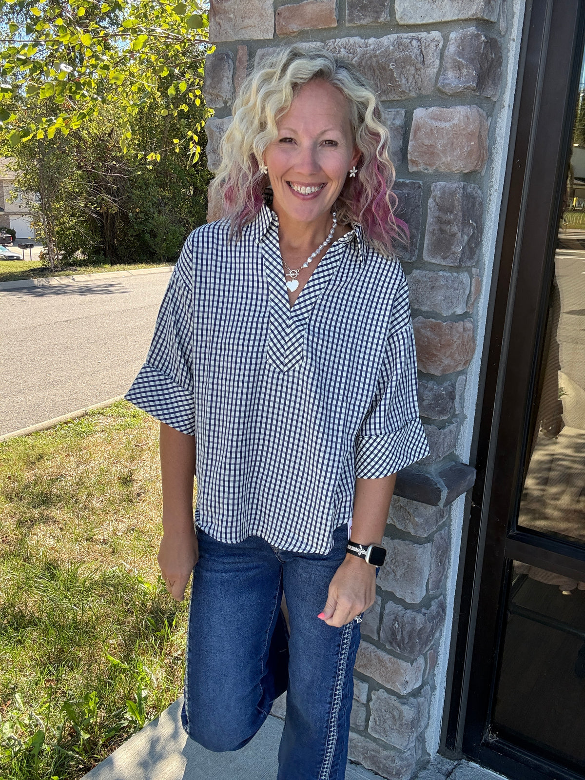 Checkered Charm Top