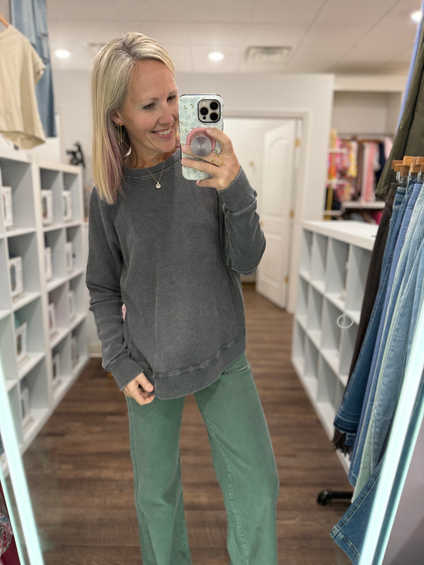 Cozy Waffle Long Sleeve Top