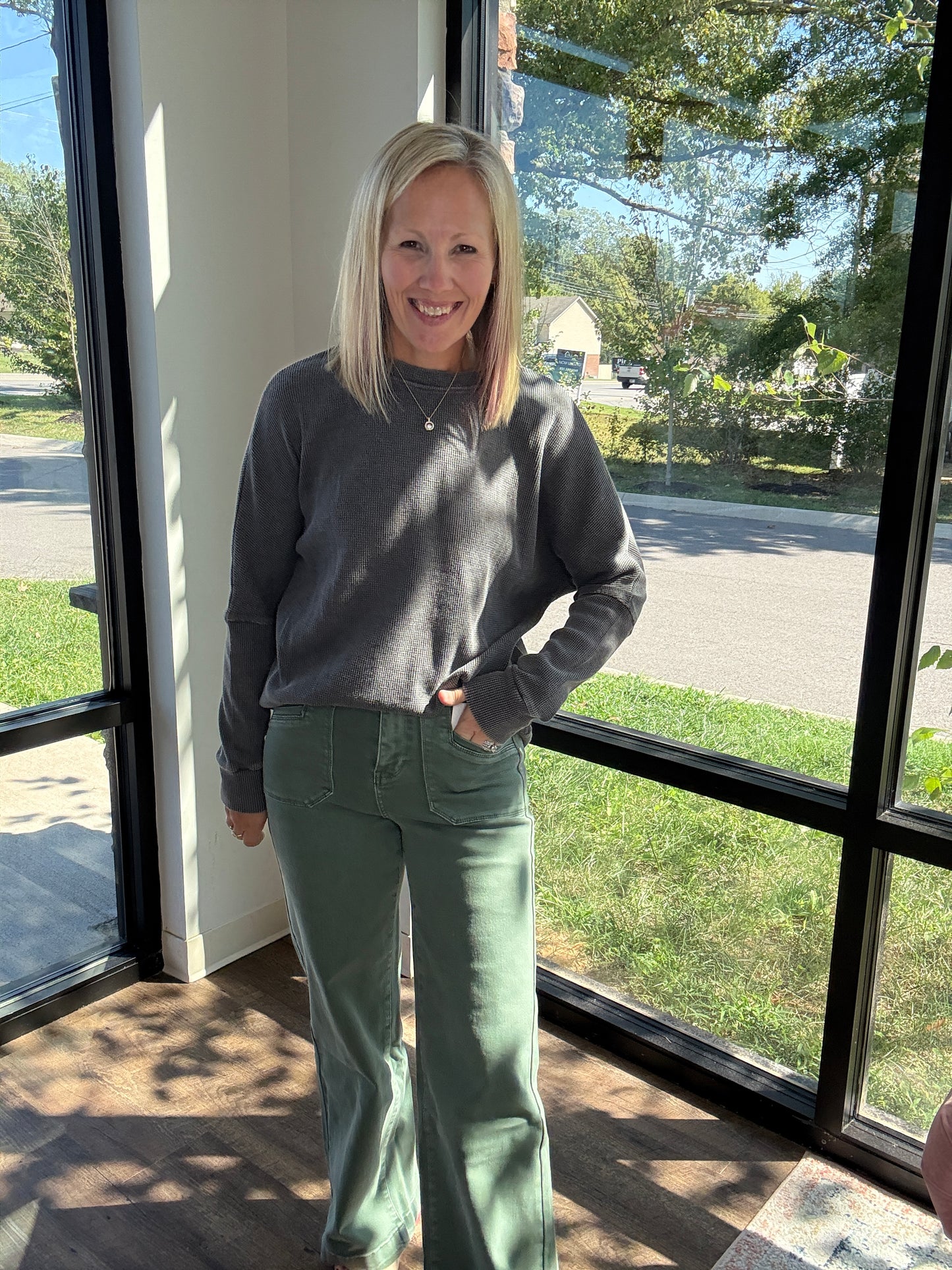 Cozy Waffle Long Sleeve Top