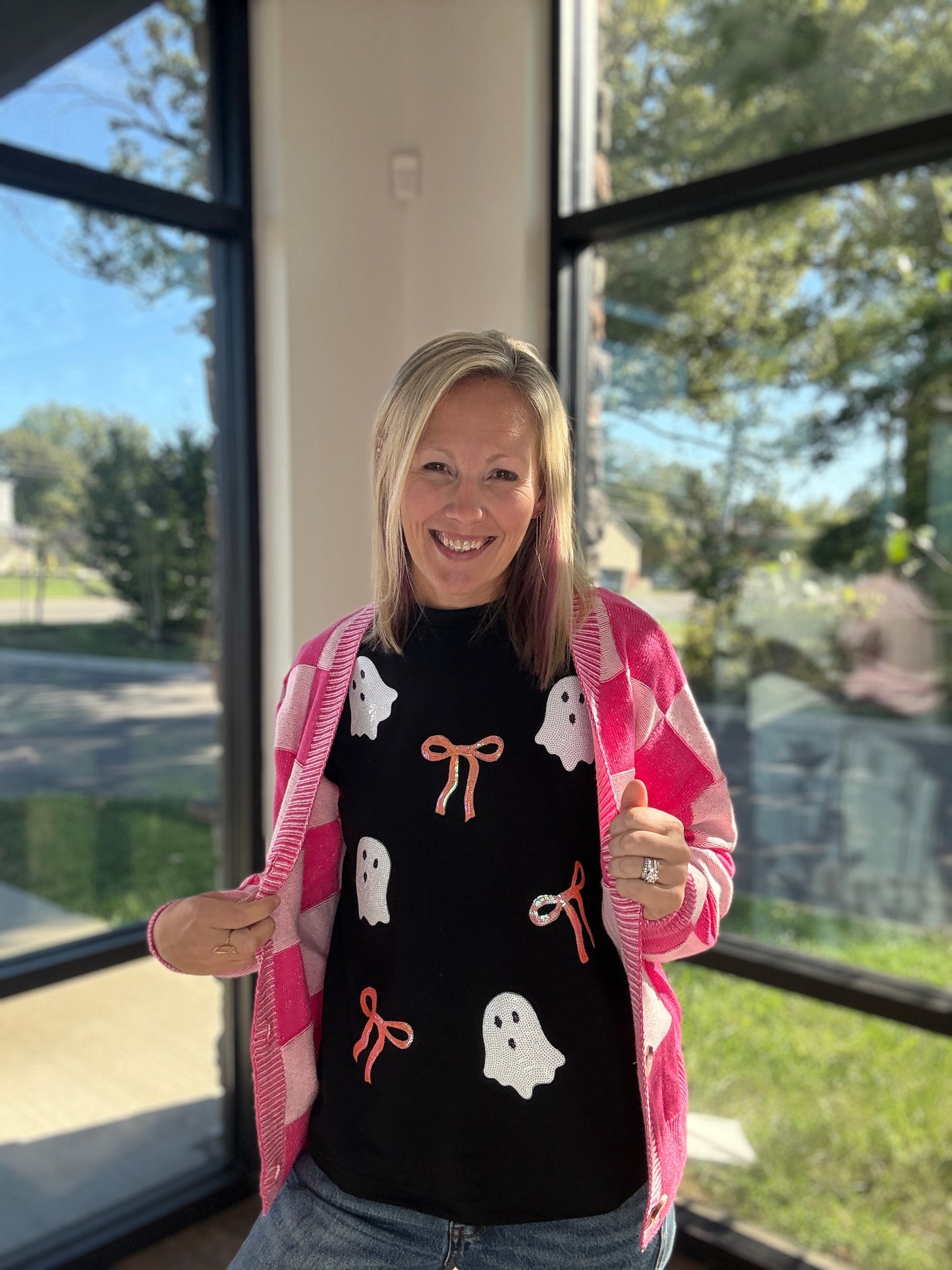 Boo-tiful Bow Sequin Tee
