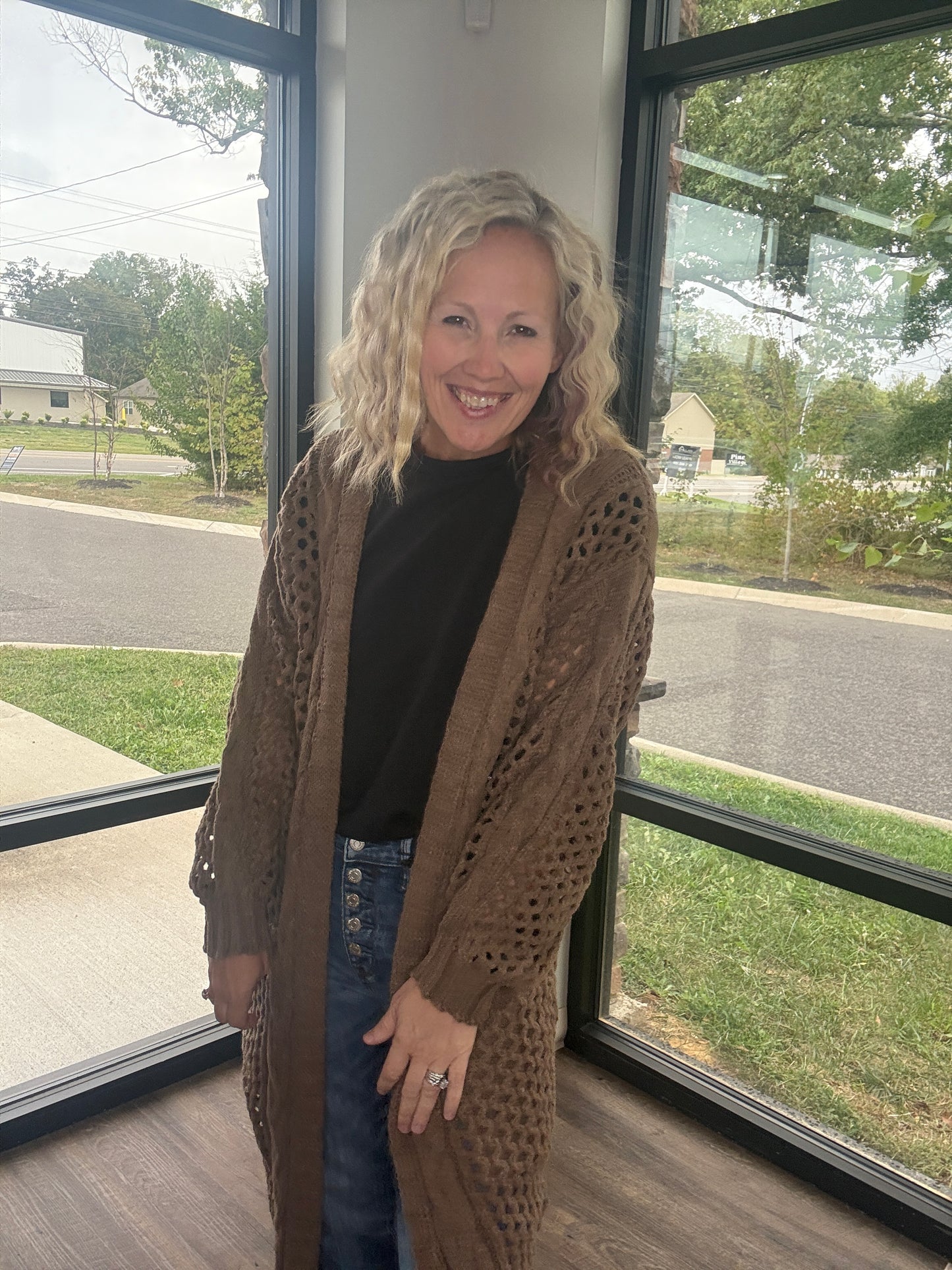 Kandis Knit Cardigan- Mocha