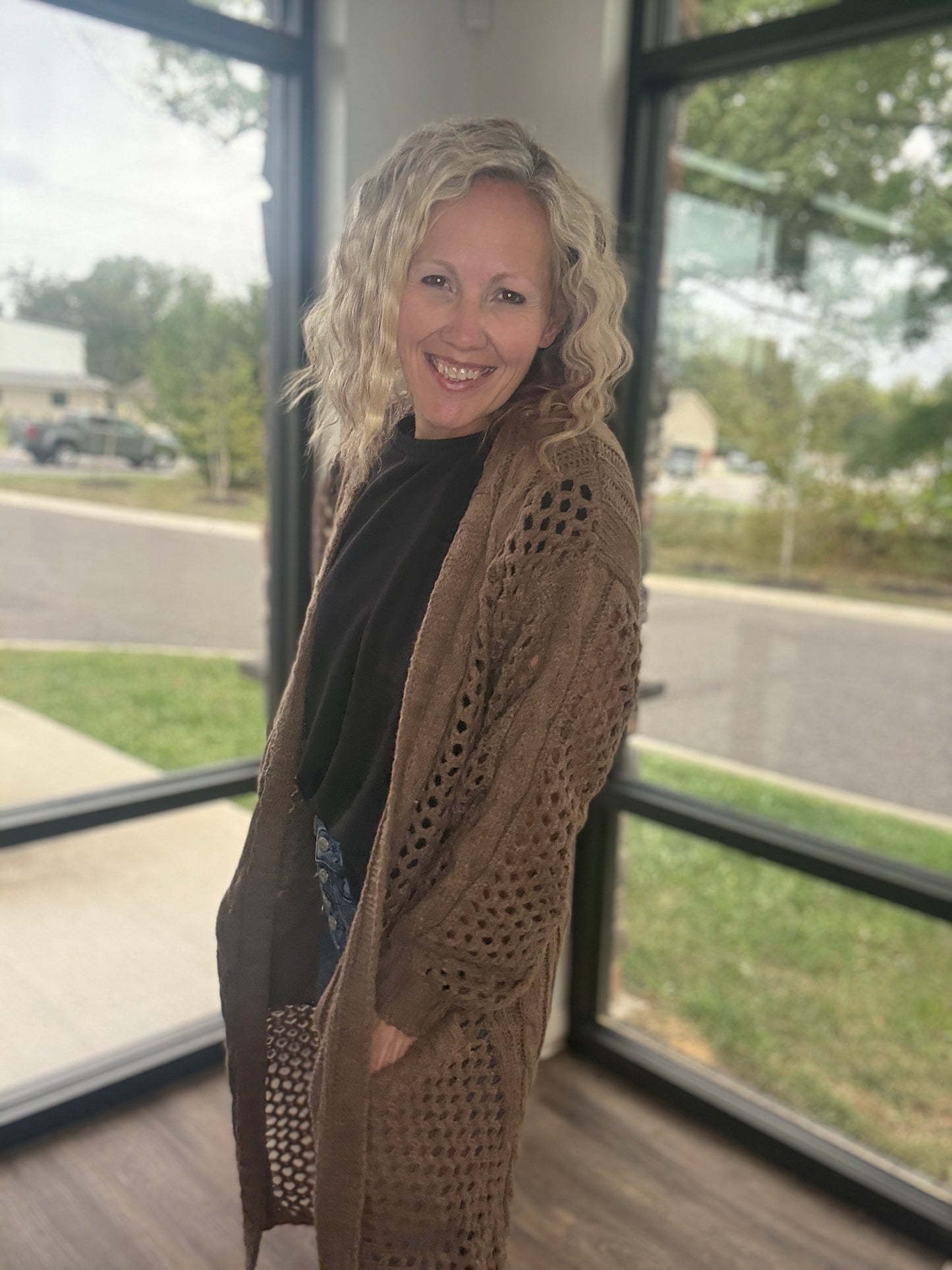 Kandis Knit Cardigan- Mocha