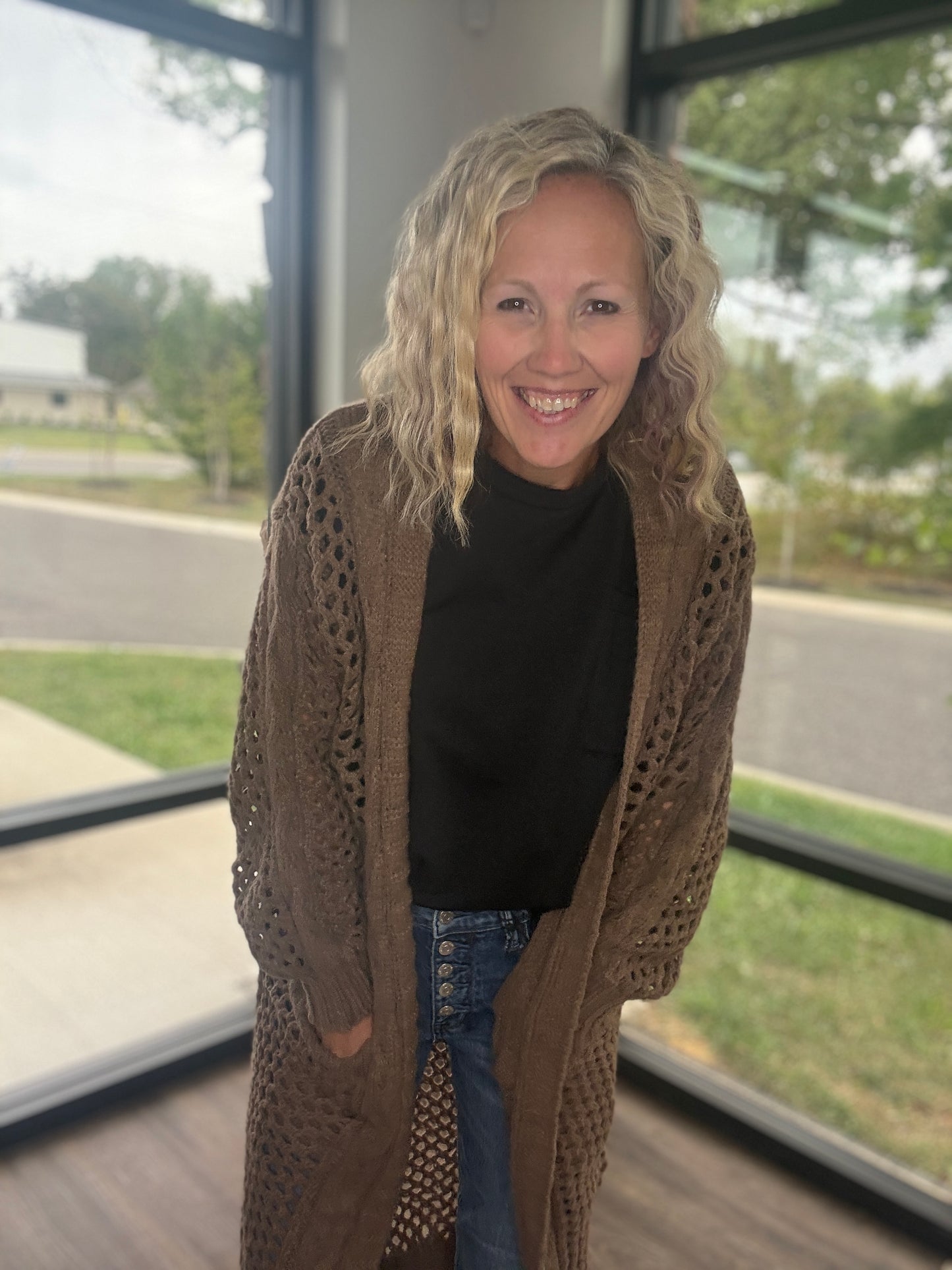 Kandis Knit Cardigan- Mocha