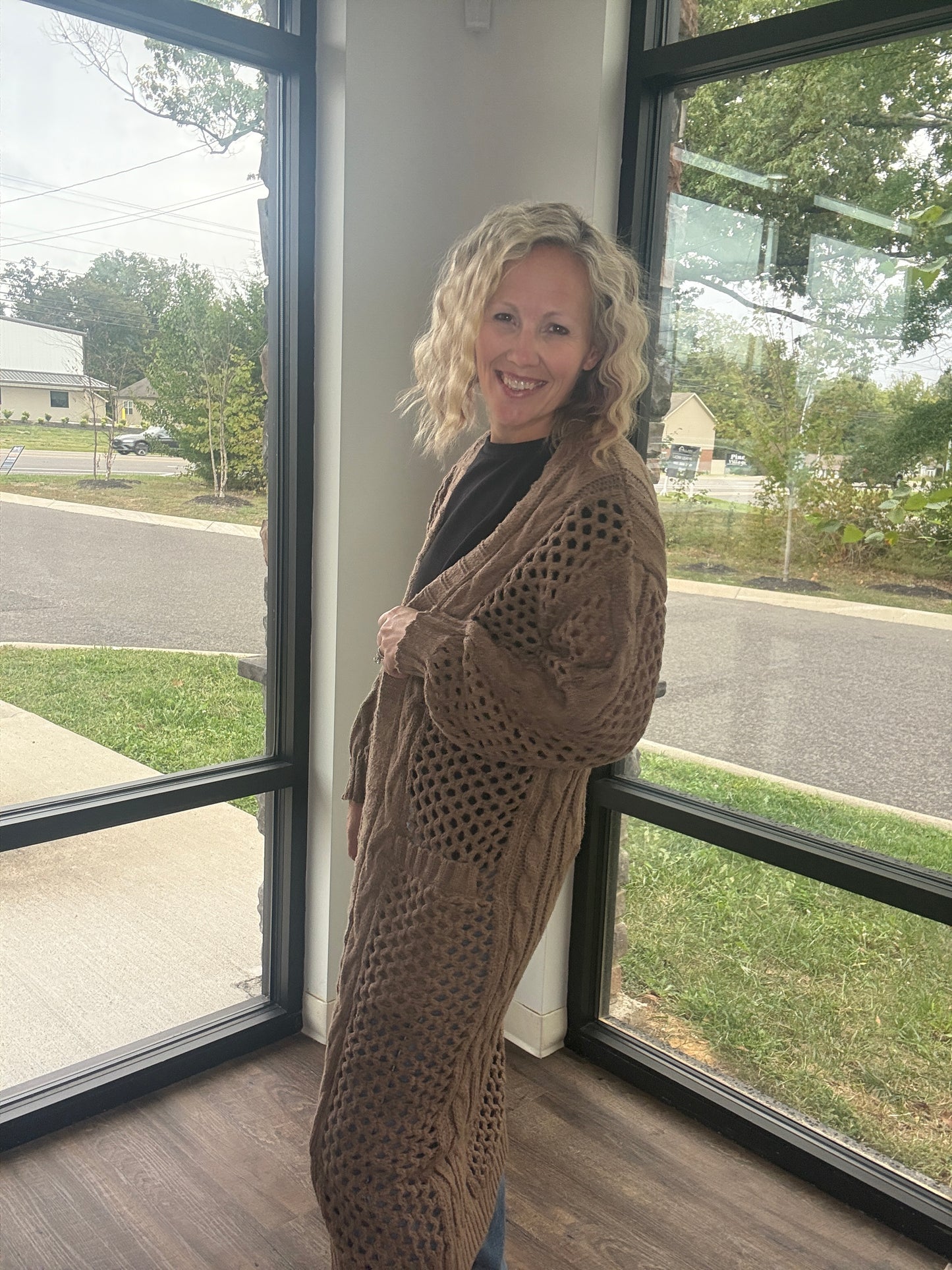 Kandis Knit Cardigan- Mocha