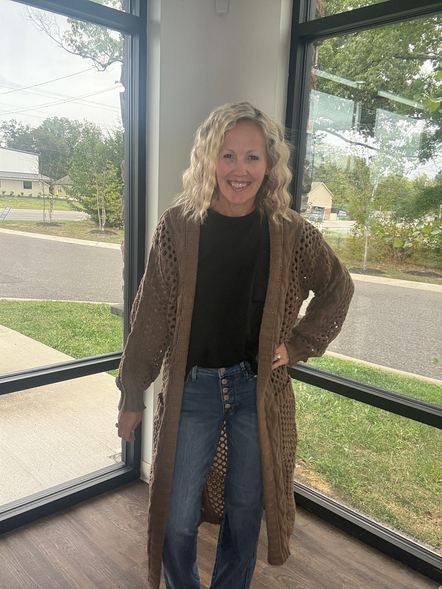 Kandis Knit Cardigan- Mocha